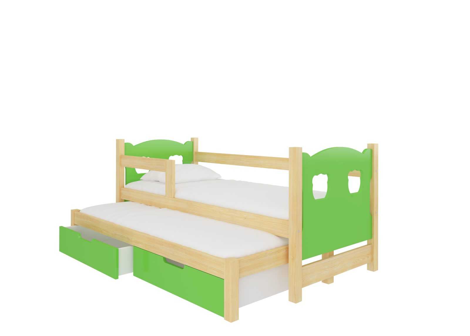 ADRK Dětská postel Campos s přistýlkou Rám: Borovice bílá
