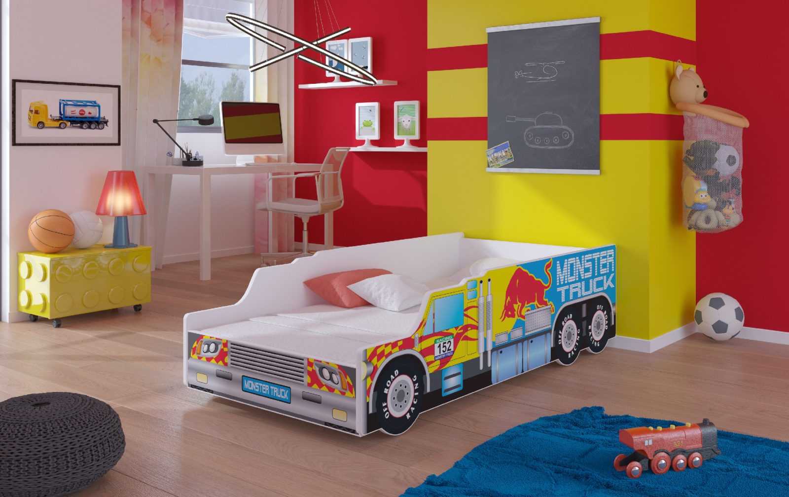 ADRK Dětská postel - Monster Truck Rozměr: 160 x 80 cm