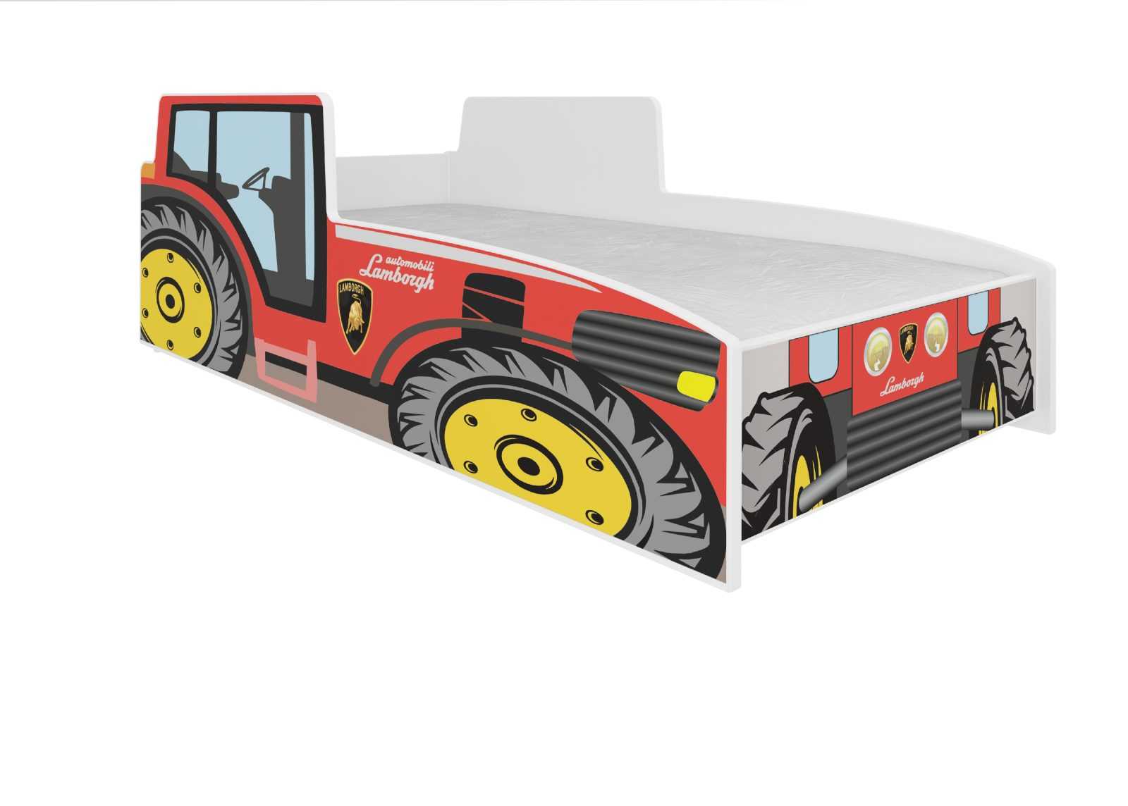 ADRK Dětská postel - Traktor Barva: Červená