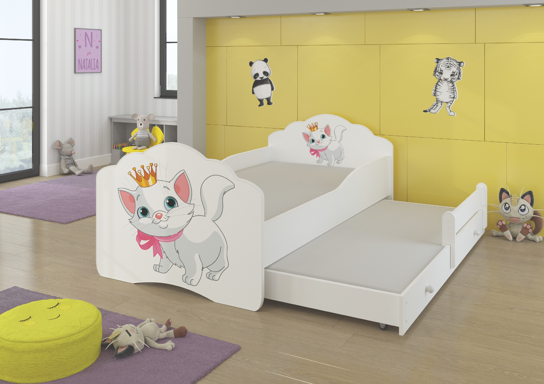 ADRK Dětská postel s obrázky - čelo Casimo II Rozměr: 140 x 70 cm