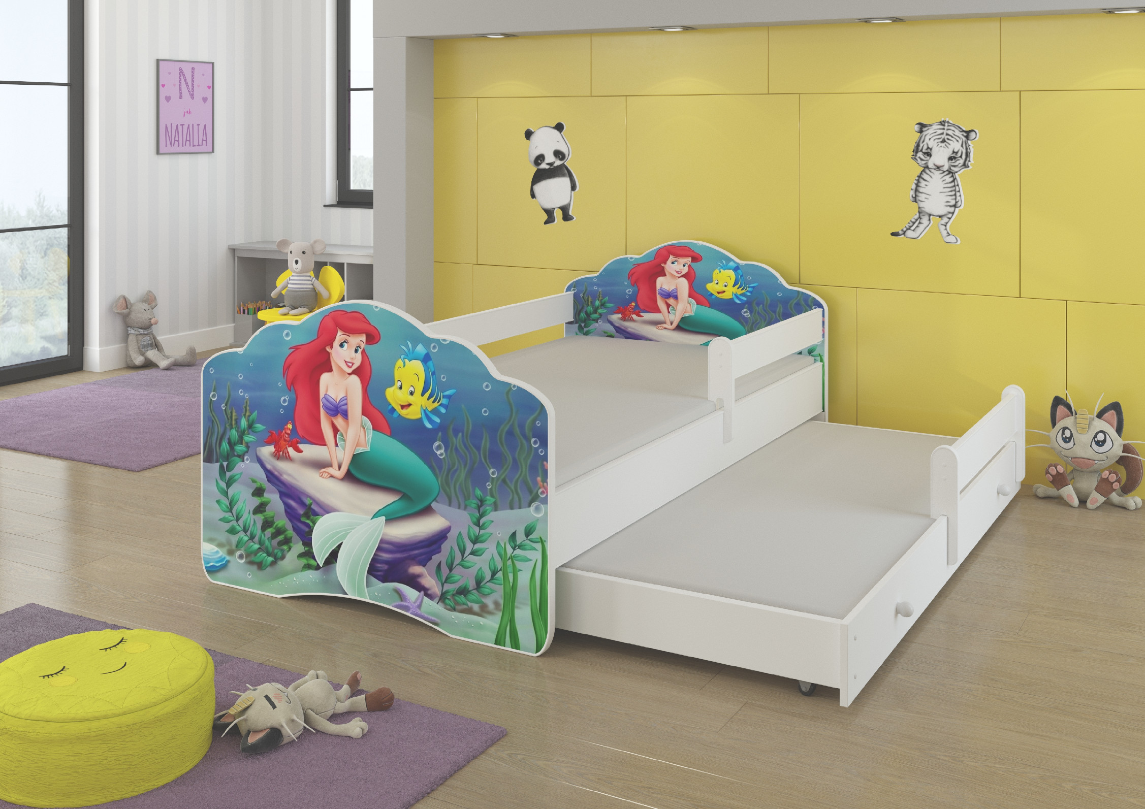 ADRK Dětská postel s obrázky - čelo Casimo II bar Rozměr: 140 x 70 cm