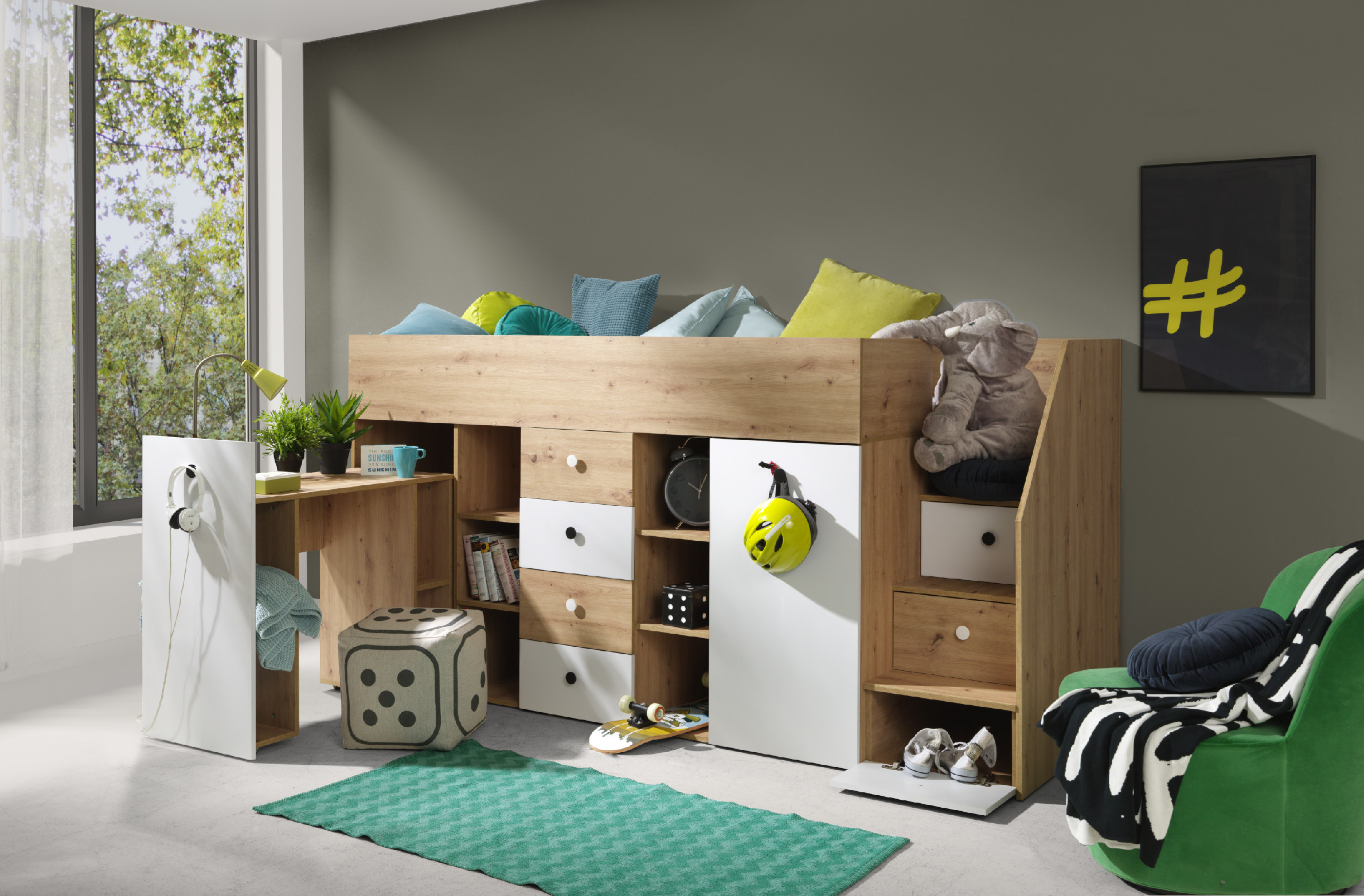 Abiks Dětský pokoj Smart 3 Barva: Bílá
