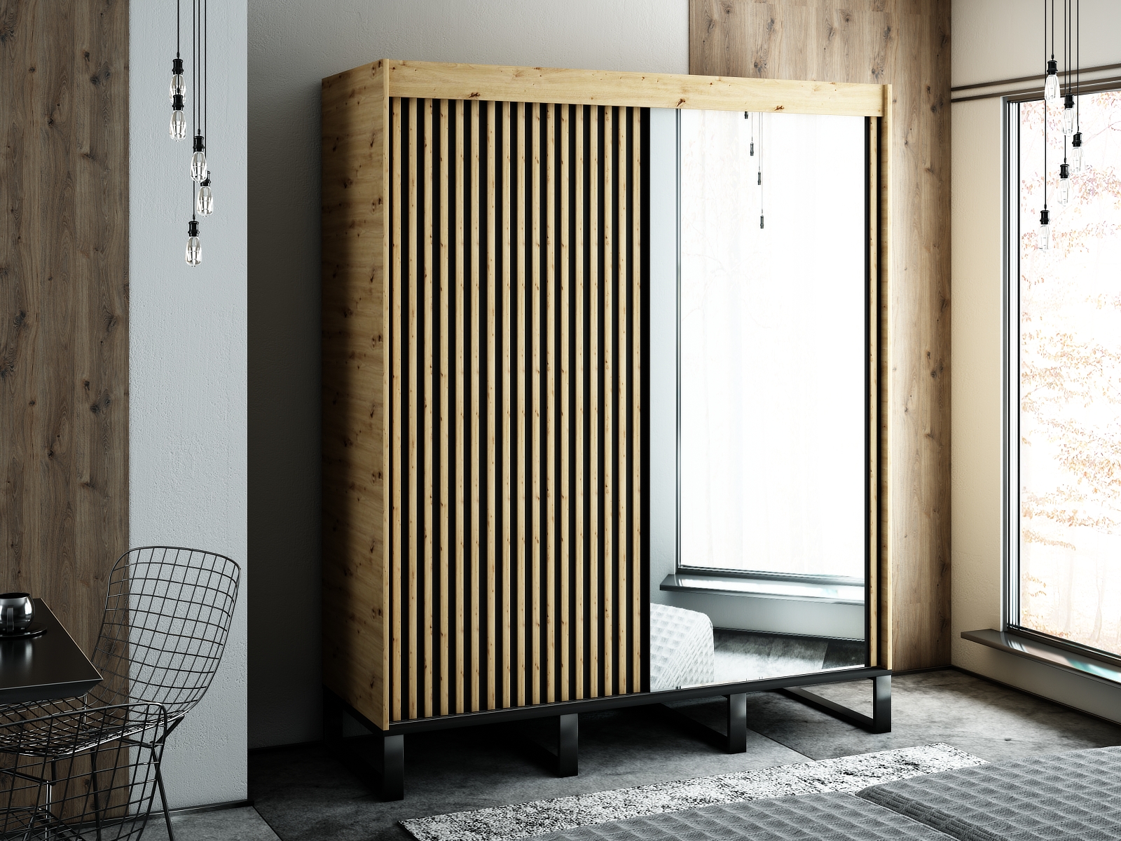 Abiks Šatní skříň Abi Ameriko Loft 2 Rozměry: 180 cm