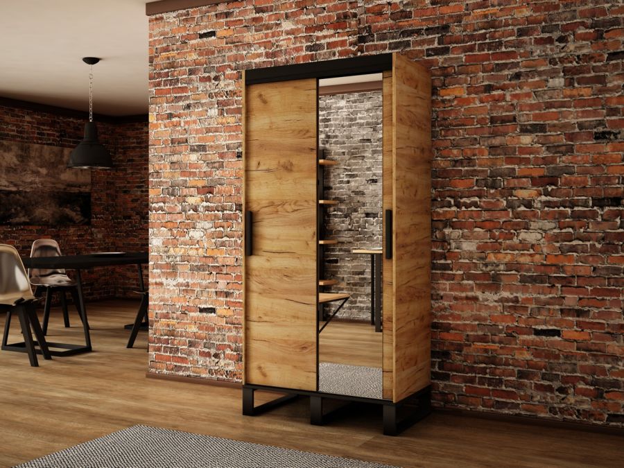 Abiks Šatní skříň Abi Loft T2 Barva: Dub - Craft zlatý