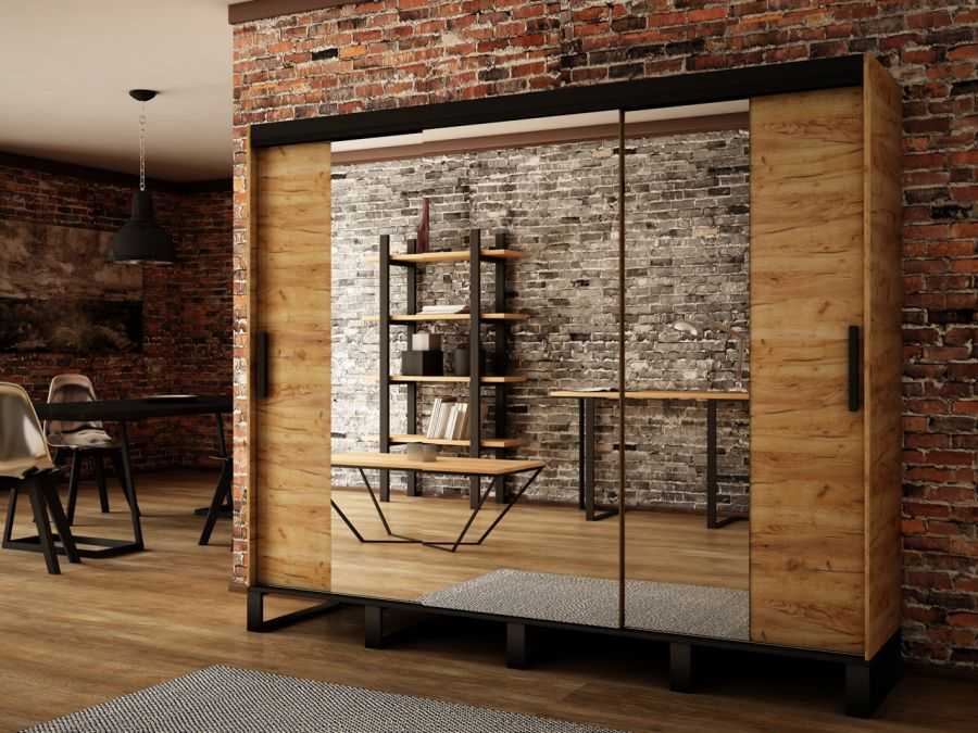 Abiks Šatní skříň Abi Loft T2 Barva: Dub - Craft zlatý