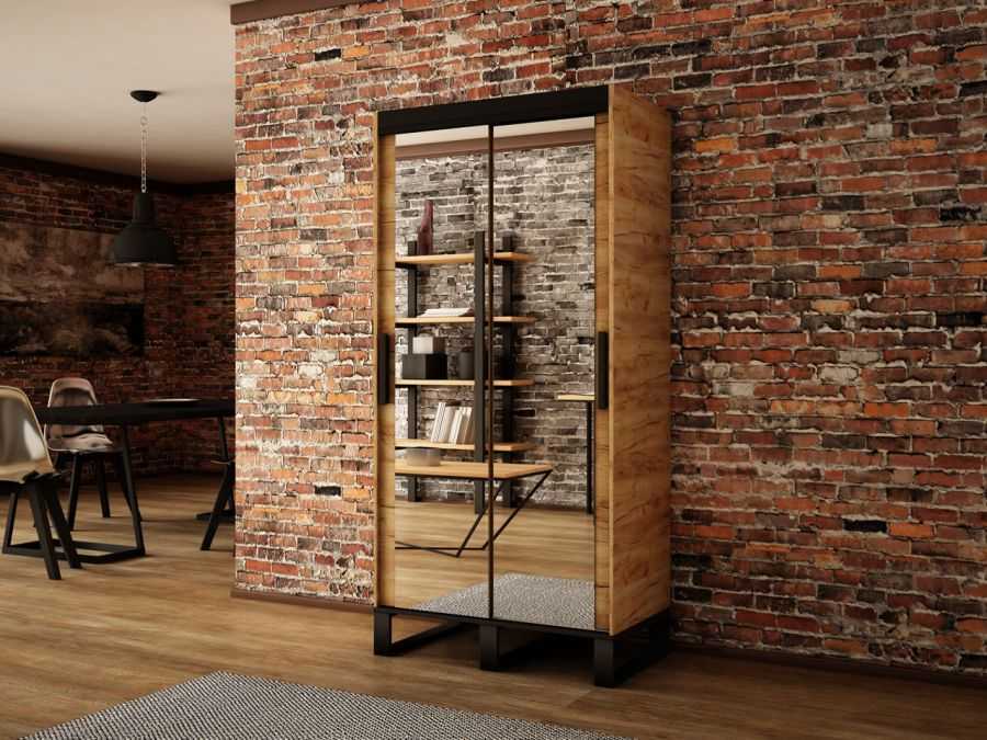 Abiks Šatní skříň Abi Loft T3 Barva: Dub - Craft zlatý