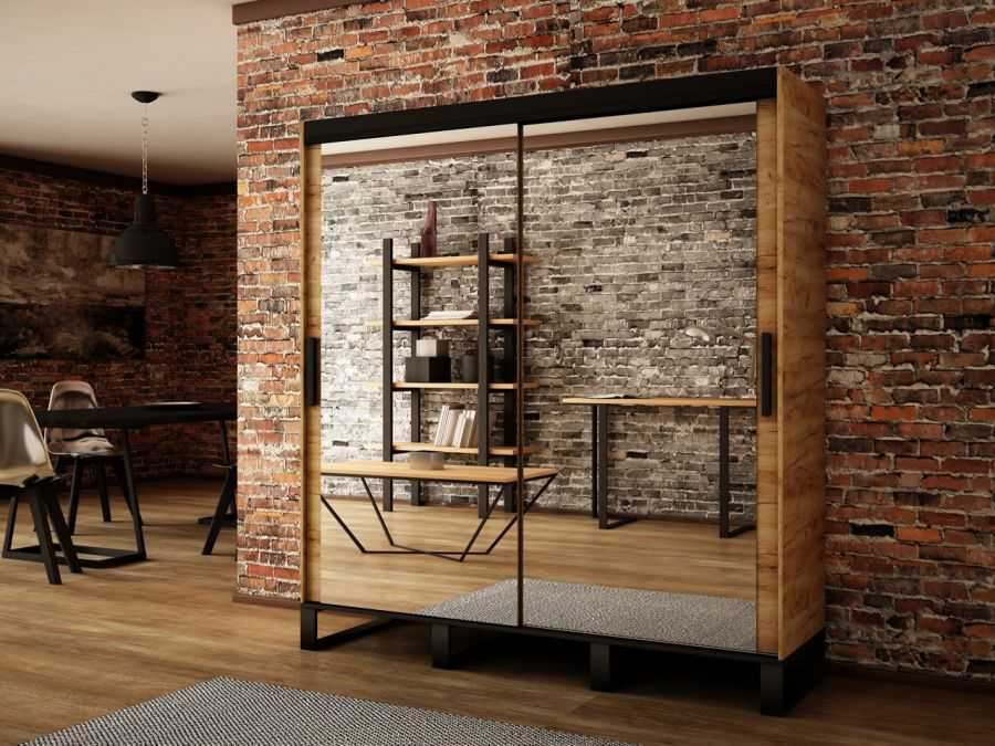 Abiks Šatní skříň Abi Loft T3 Barva: Dub - Craft zlatý