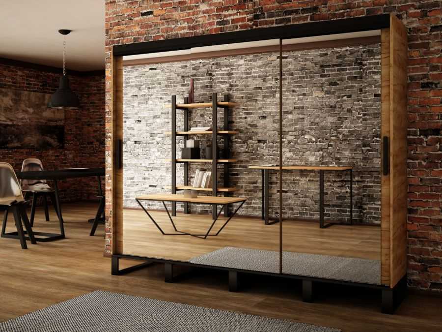 Abiks Šatní skříň Abi Loft T3 Barva: Dub - Craft zlatý