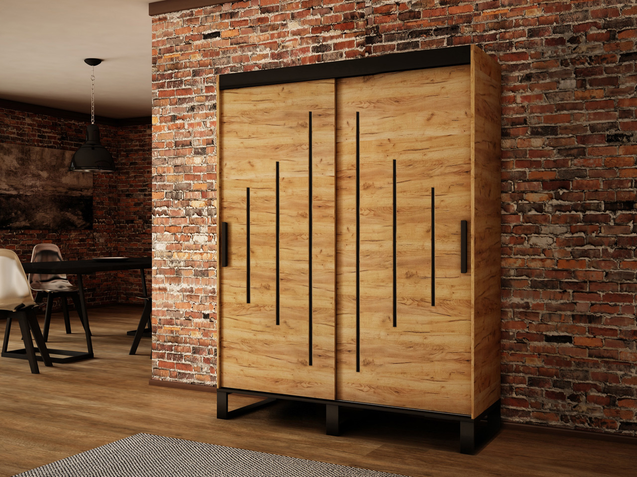 Abiks Šatní skříň Abi Loft Y Barva: Dub - Craft zlatý