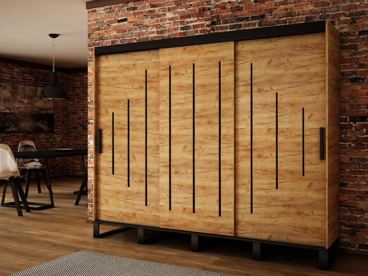 Abiks Šatní skříň Abi Loft Y Barva: Dub - Craft zlatý