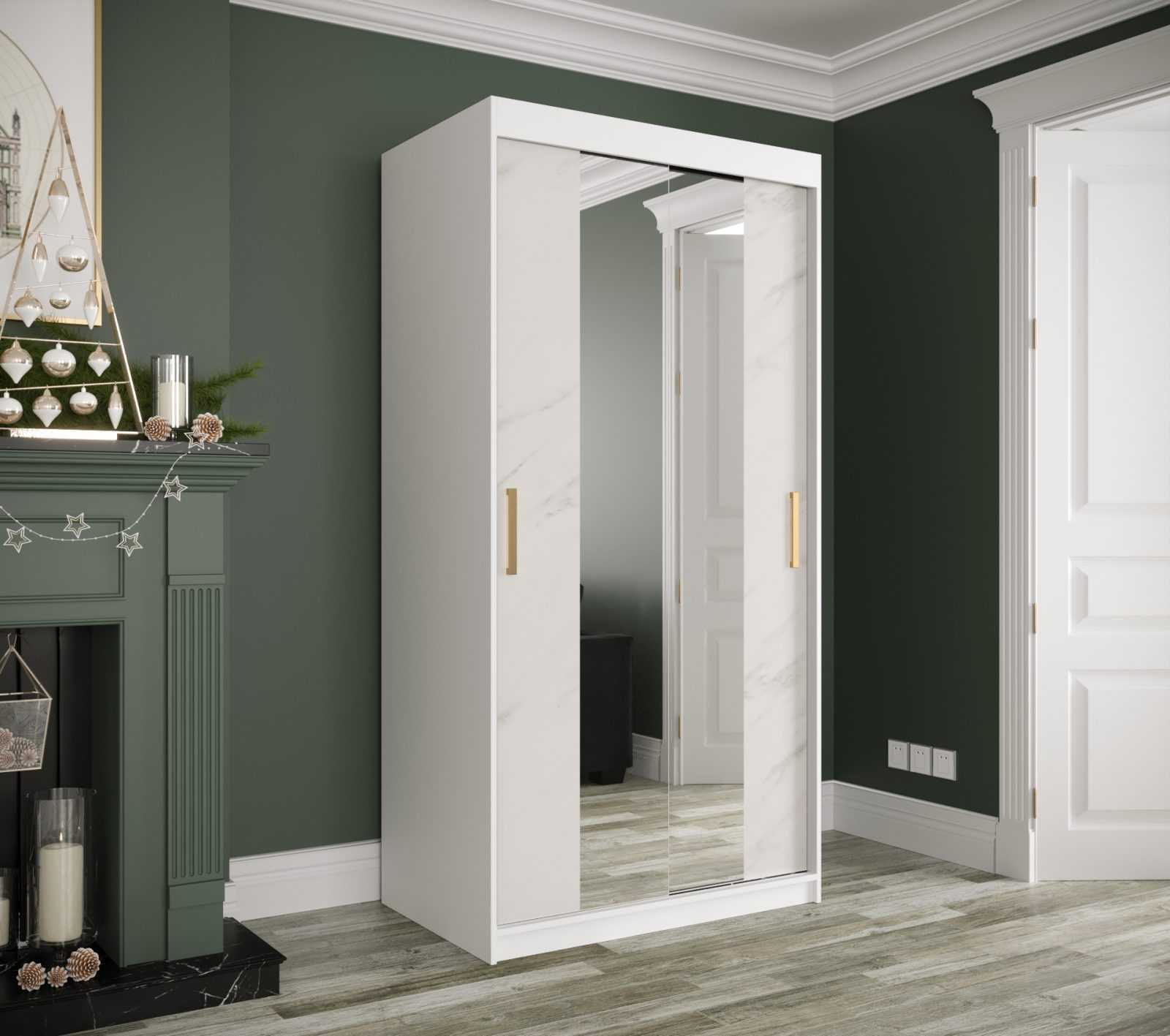 Abiks Šatní skříň Abi Marmur T1 Barva: Bílá Mat