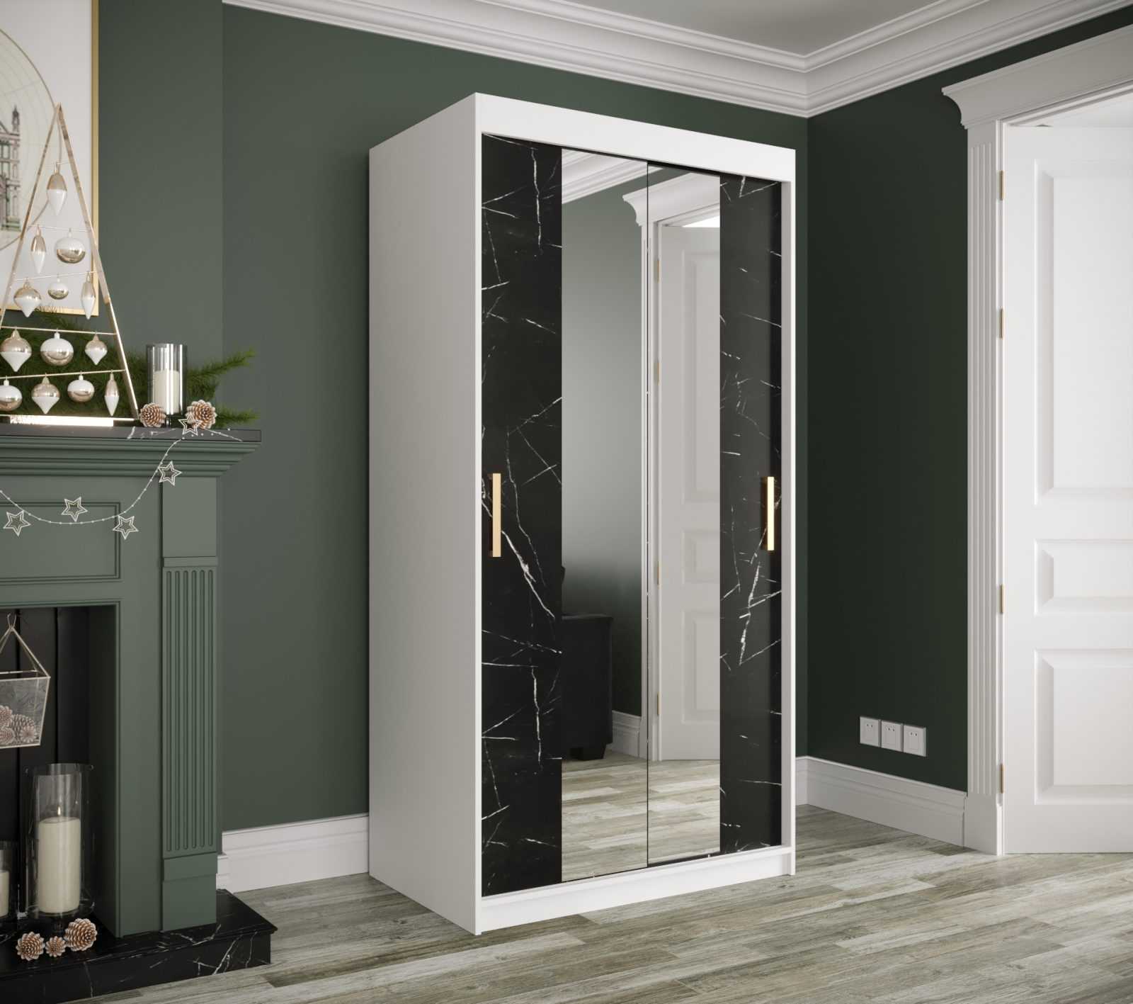 Abiks Šatní skříň Abi Marmur T1 Barva: Bílá Mat