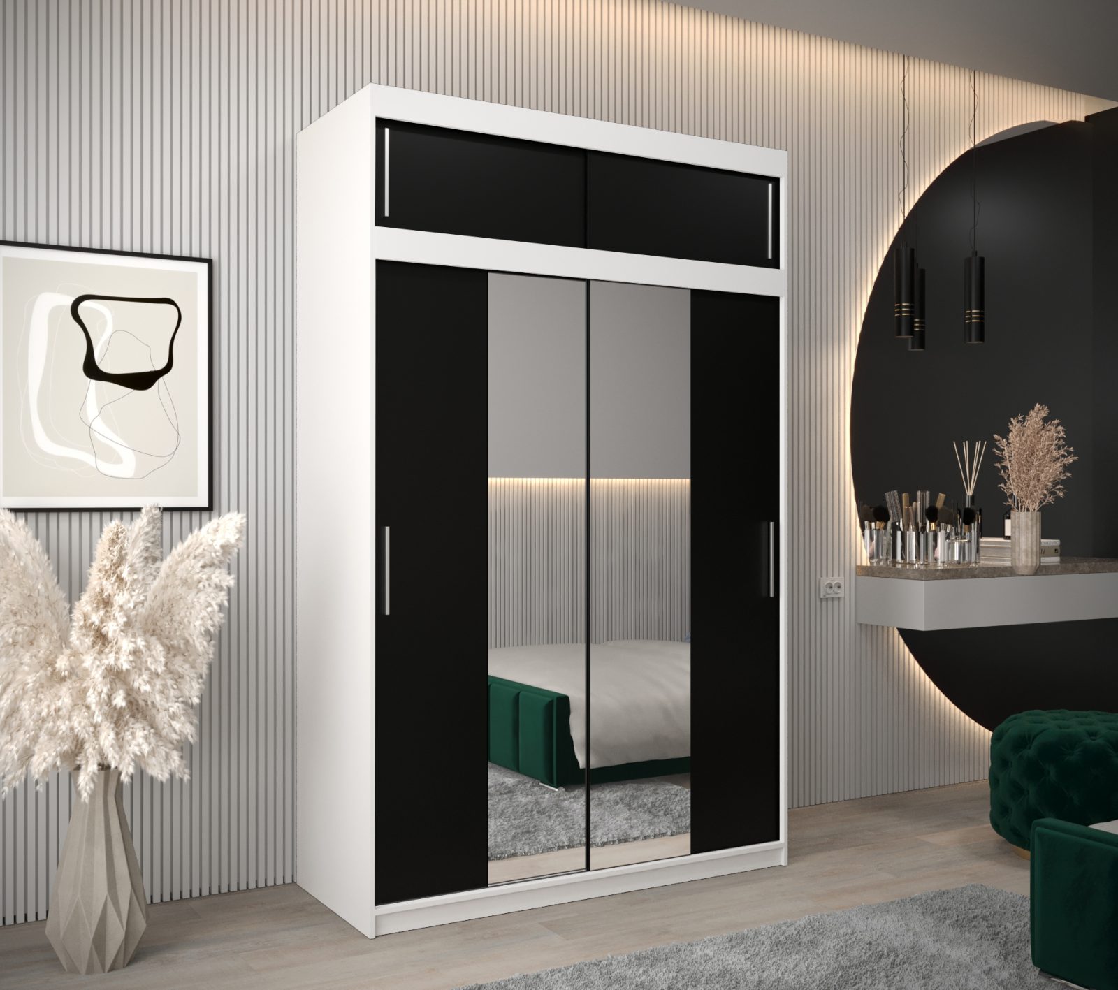 Abiks Šatní skříň Abi T1 s nástavcem Barva: Bílá