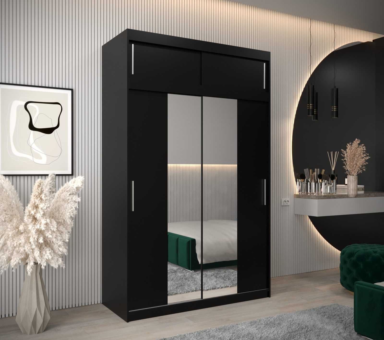 Abiks Šatní skříň Abi T1 s nástavcem Barva: Černá