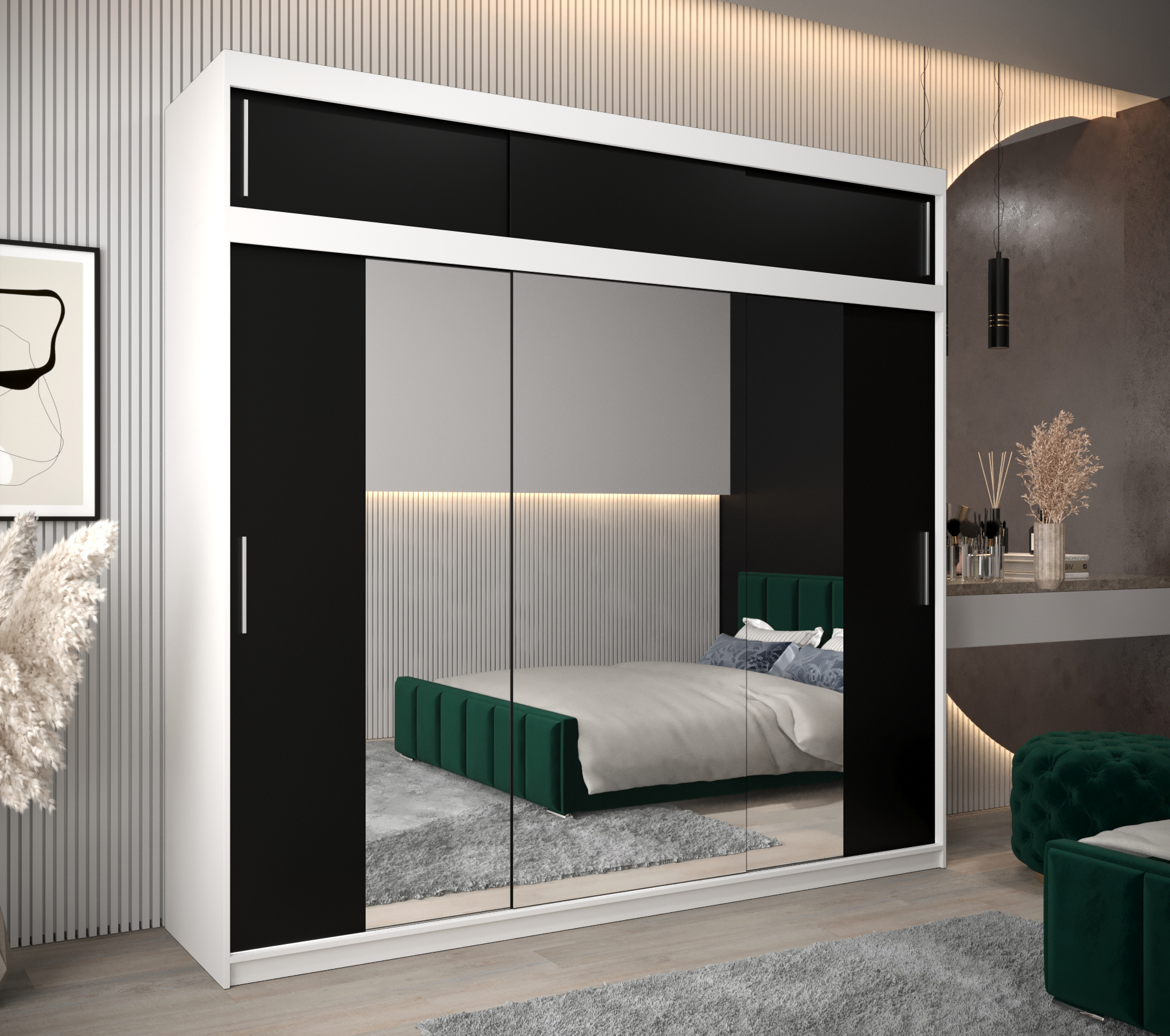 Abiks Šatní skříň Abi T2 s nástavcem Barva: Bílá