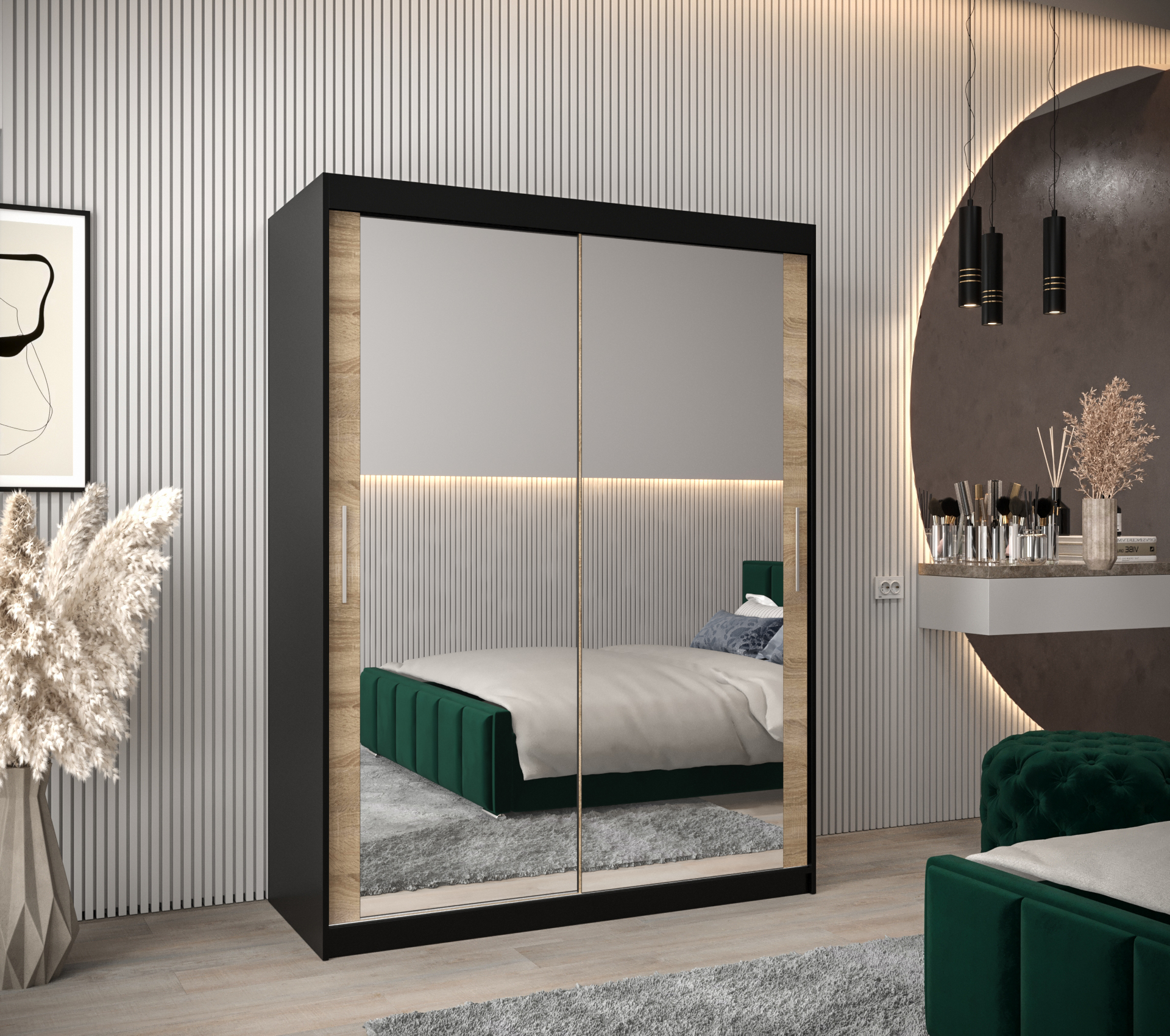 Abiks Šatní skříň Abi T3 Barva: Černá