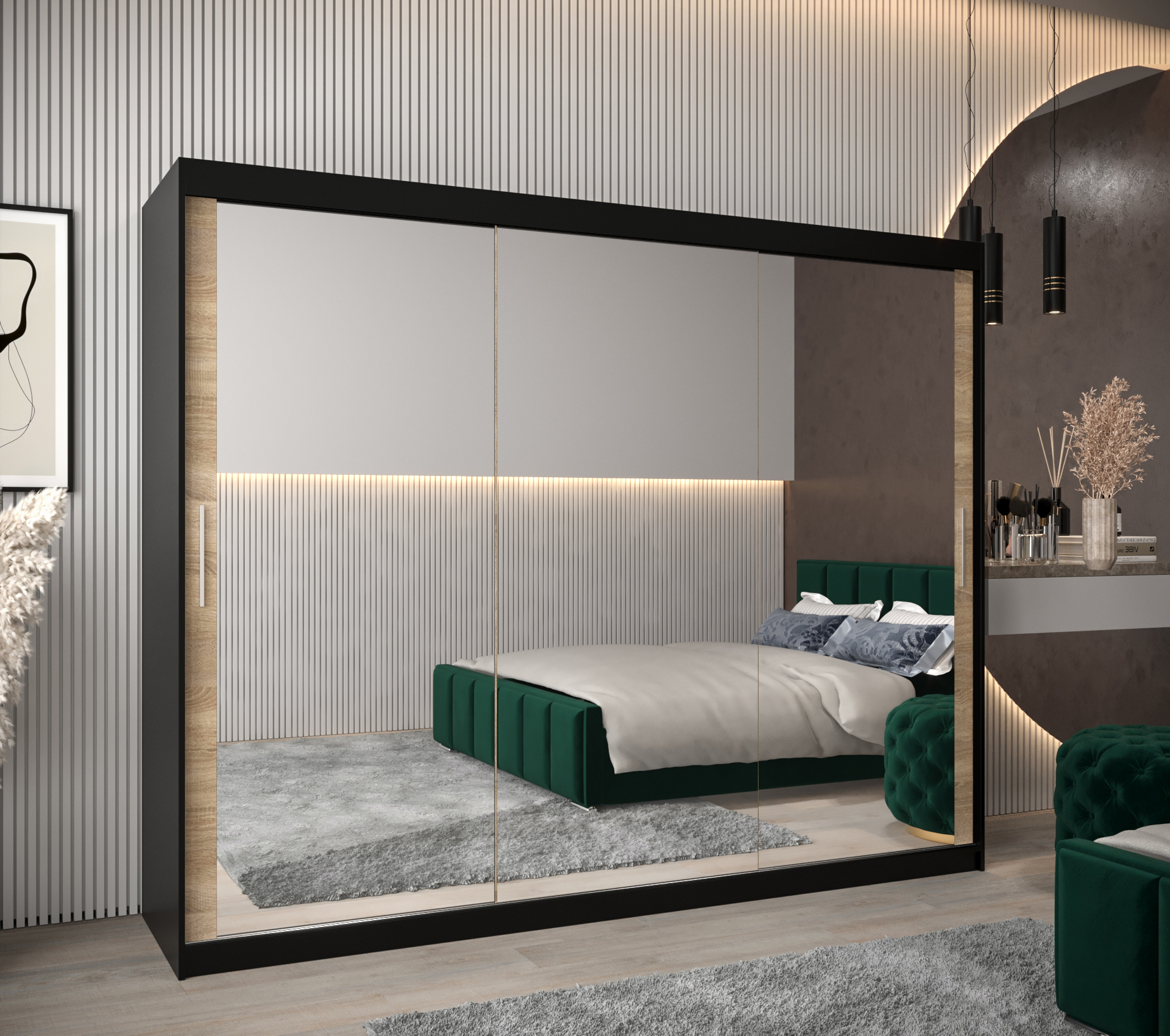 Abiks Šatní skříň Abi T3 Barva: Černá