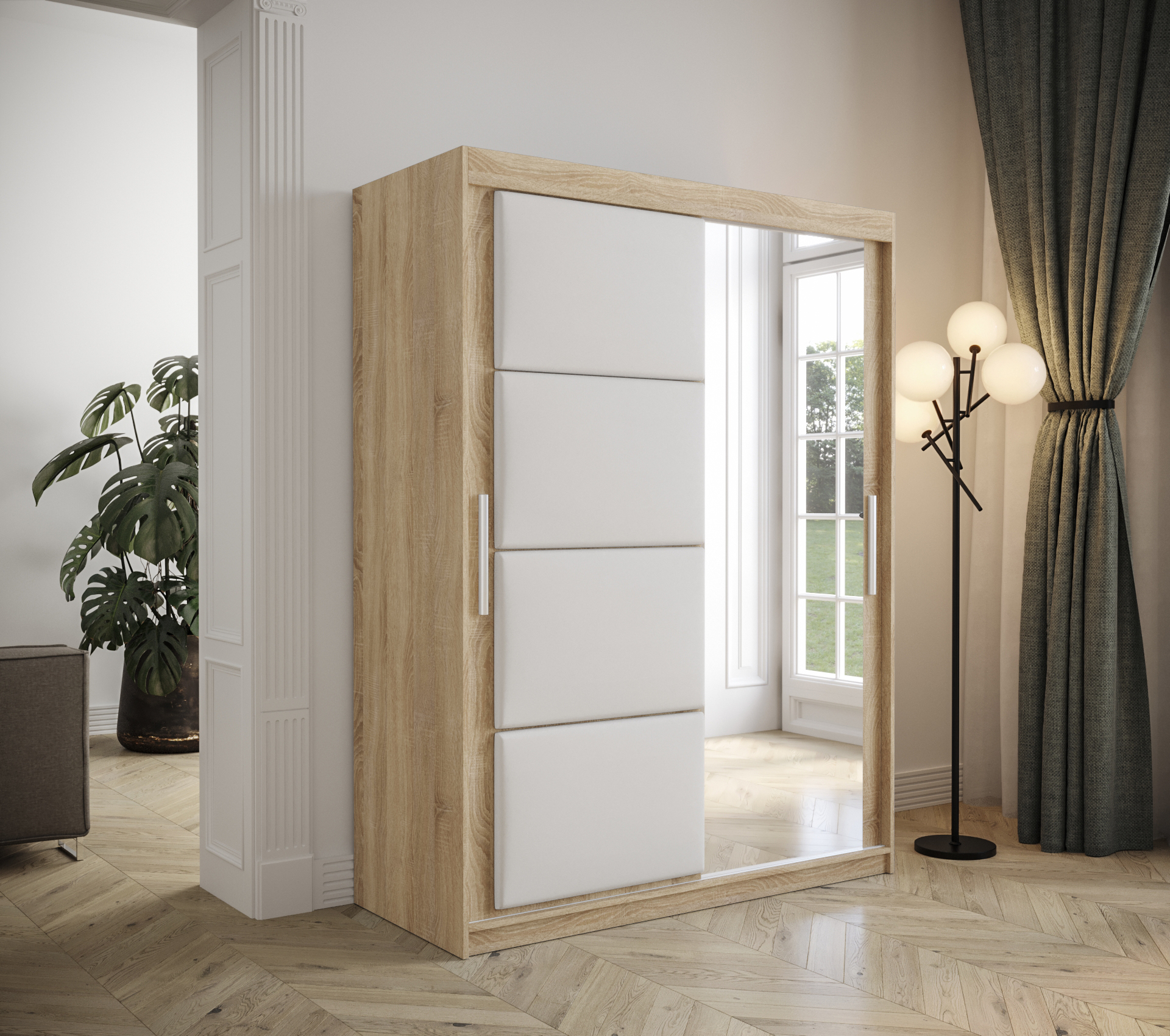 Abiks Šatní skříň Abi Tapi Barva: Bílá koženka