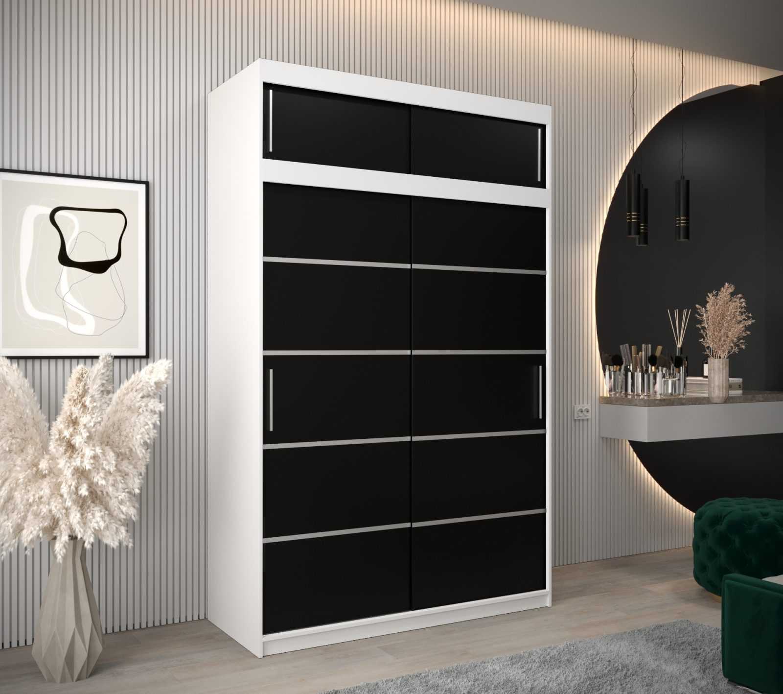 Abiks Šatní skříň Abi V1 s nástavcem Barva: Bílá