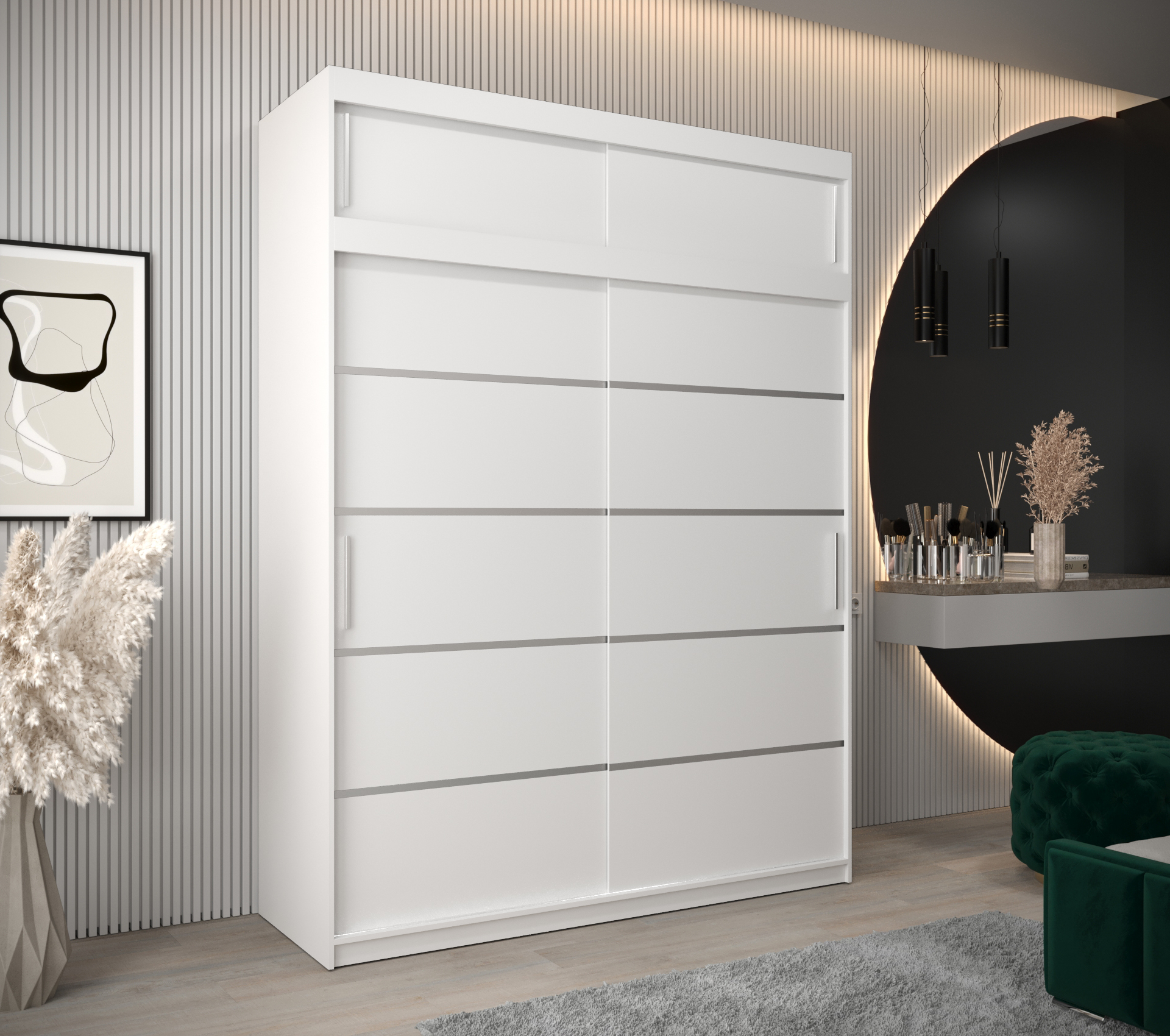 Abiks Šatní skříň Abi V1 s nástavcem Barva: Bílá