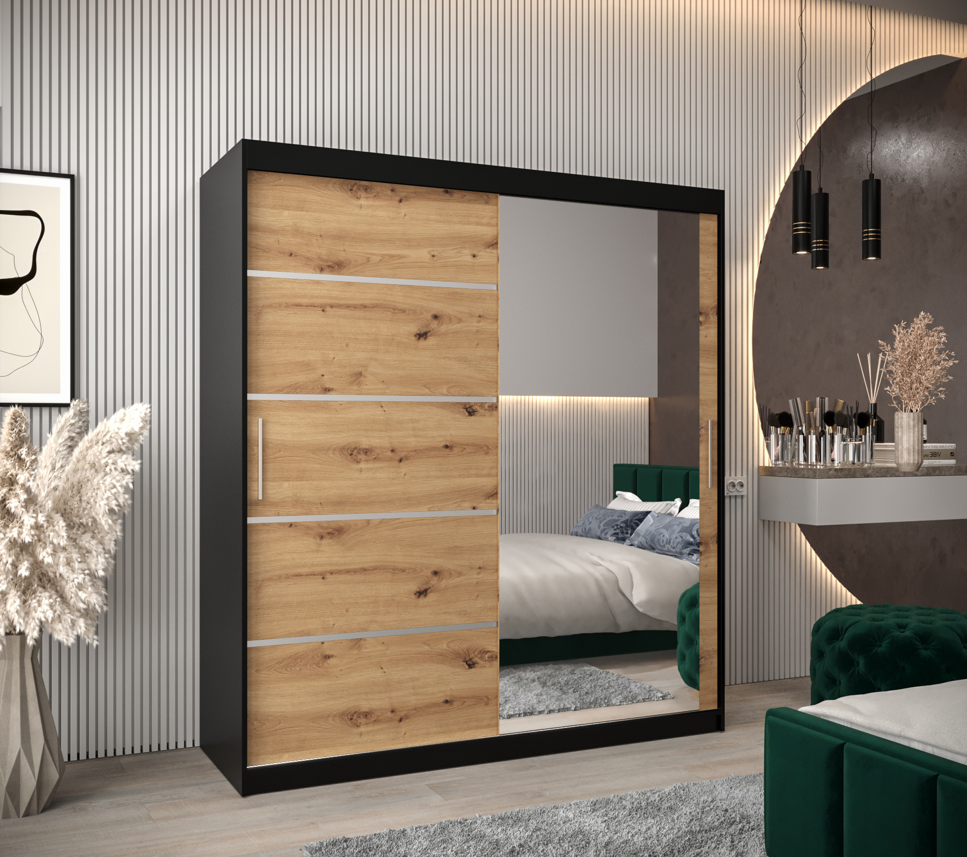 Abiks Šatní skříň Abi V2 Barva: Černá