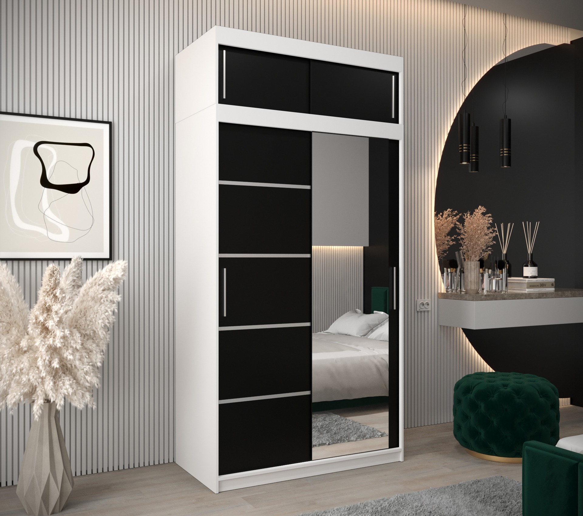 Abiks Šatní skříň Abi V2 s nástavcem Barva: Bílá