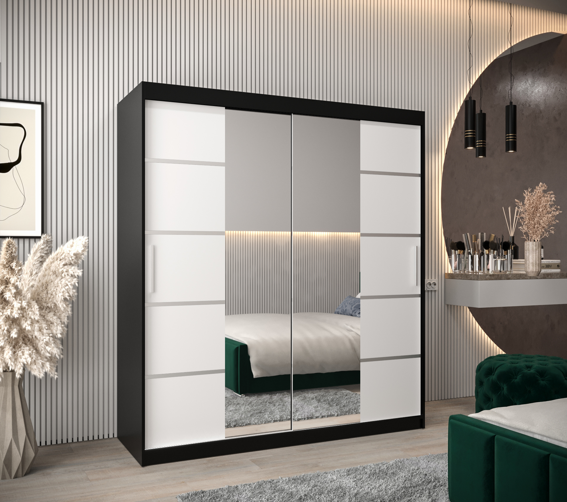 Abiks Šatní skříň Abi V4 Barva: Černá