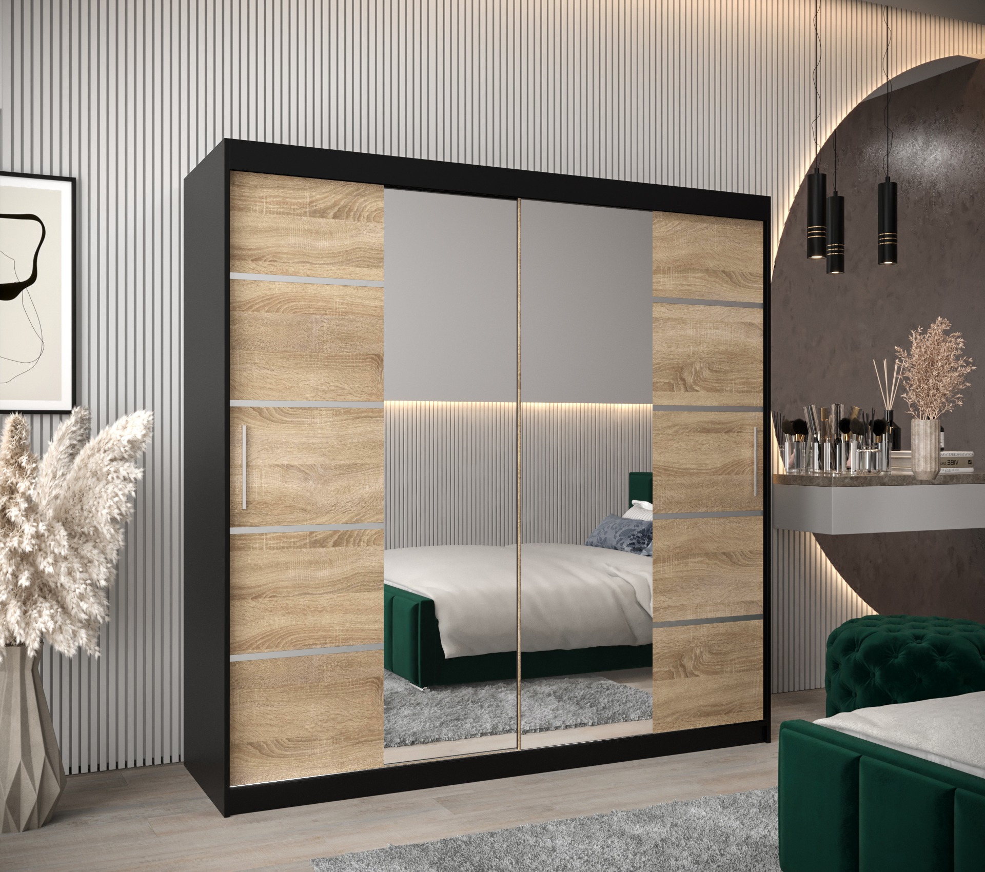 Abiks Šatní skříň Abi V4 Barva: Černá