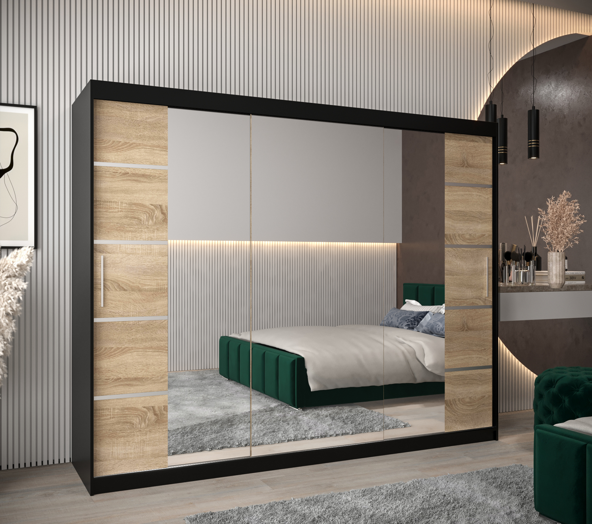 Abiks Šatní skříň Abi V4 Barva: Černá