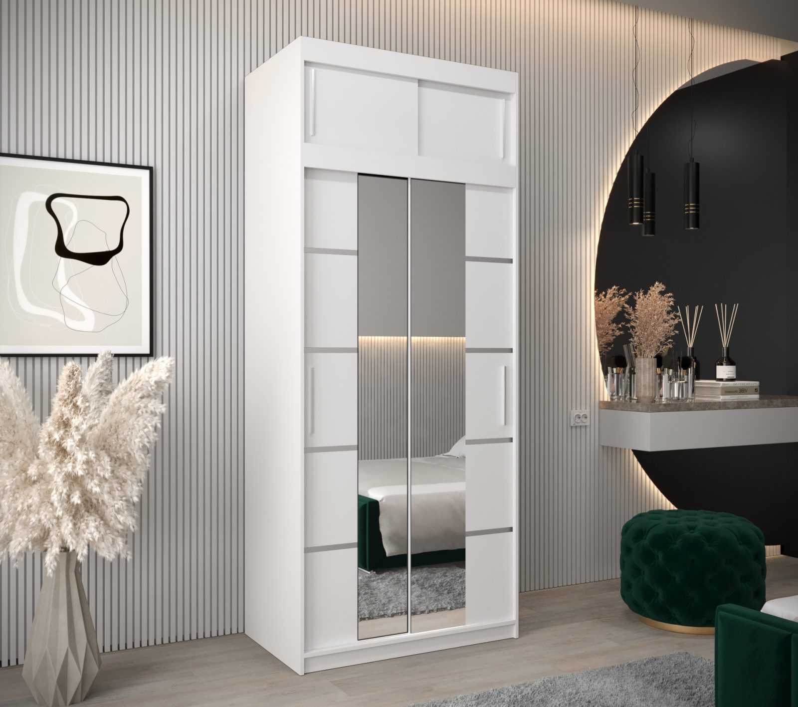 Abiks Šatní skříň Abi V4 s nástavcem Barva: Bílá