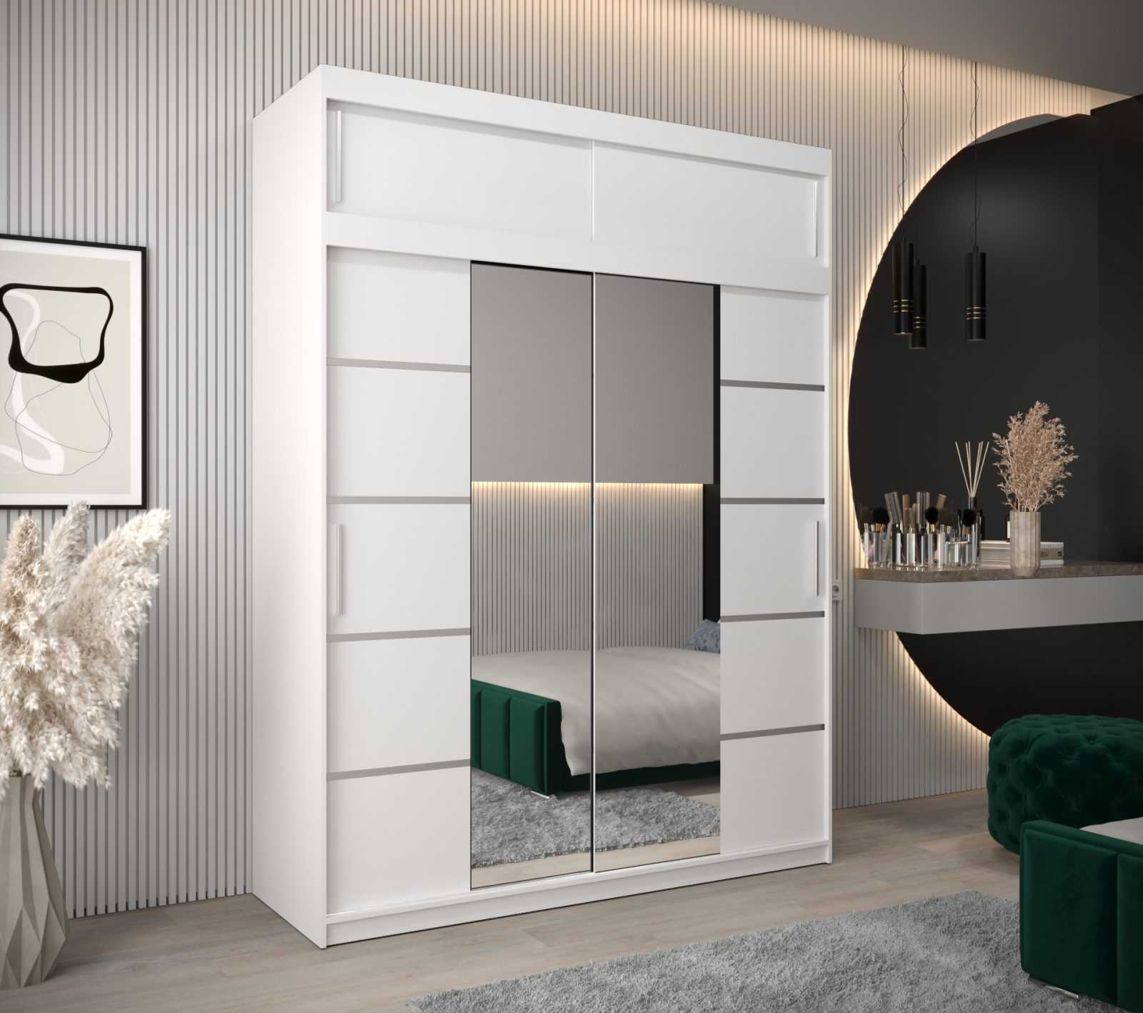 Abiks Šatní skříň Abi V4 s nástavcem Barva: Bílá