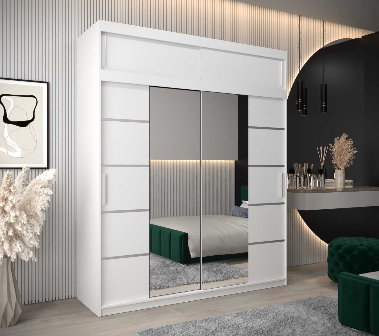 Abiks Šatní skříň Abi V4 s nástavcem Barva: Bílá