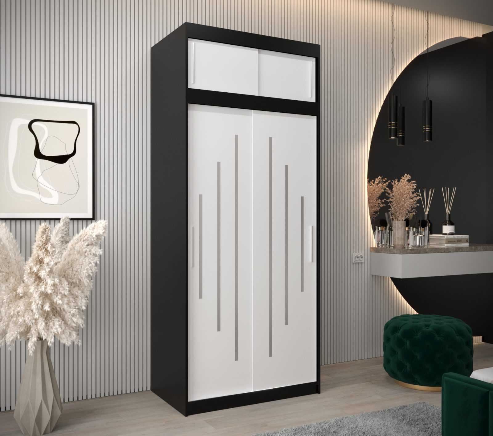 Abiks Šatní skříň Abi Y0 s nástavcem Barva: Černá