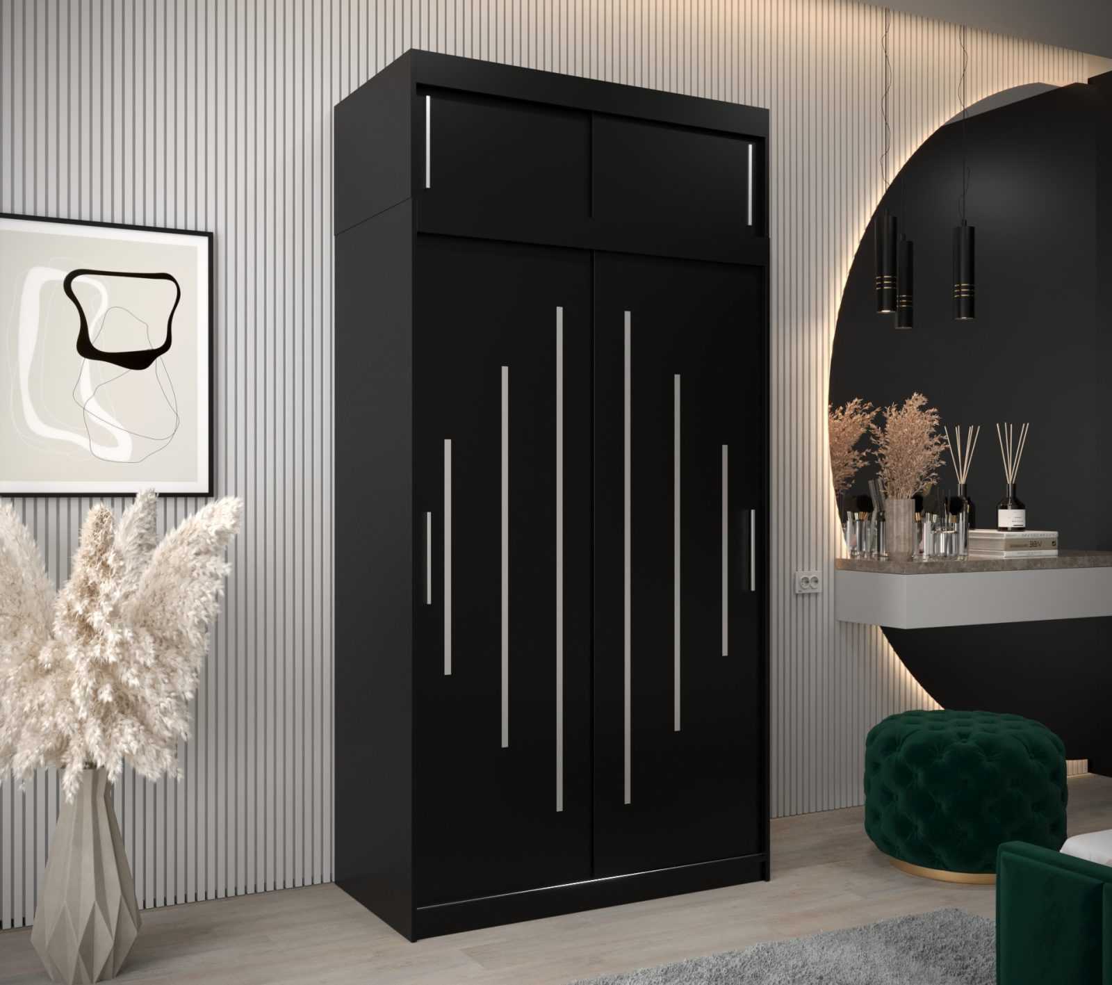 Abiks Šatní skříň Abi Y0 s nástavcem Barva: Černá