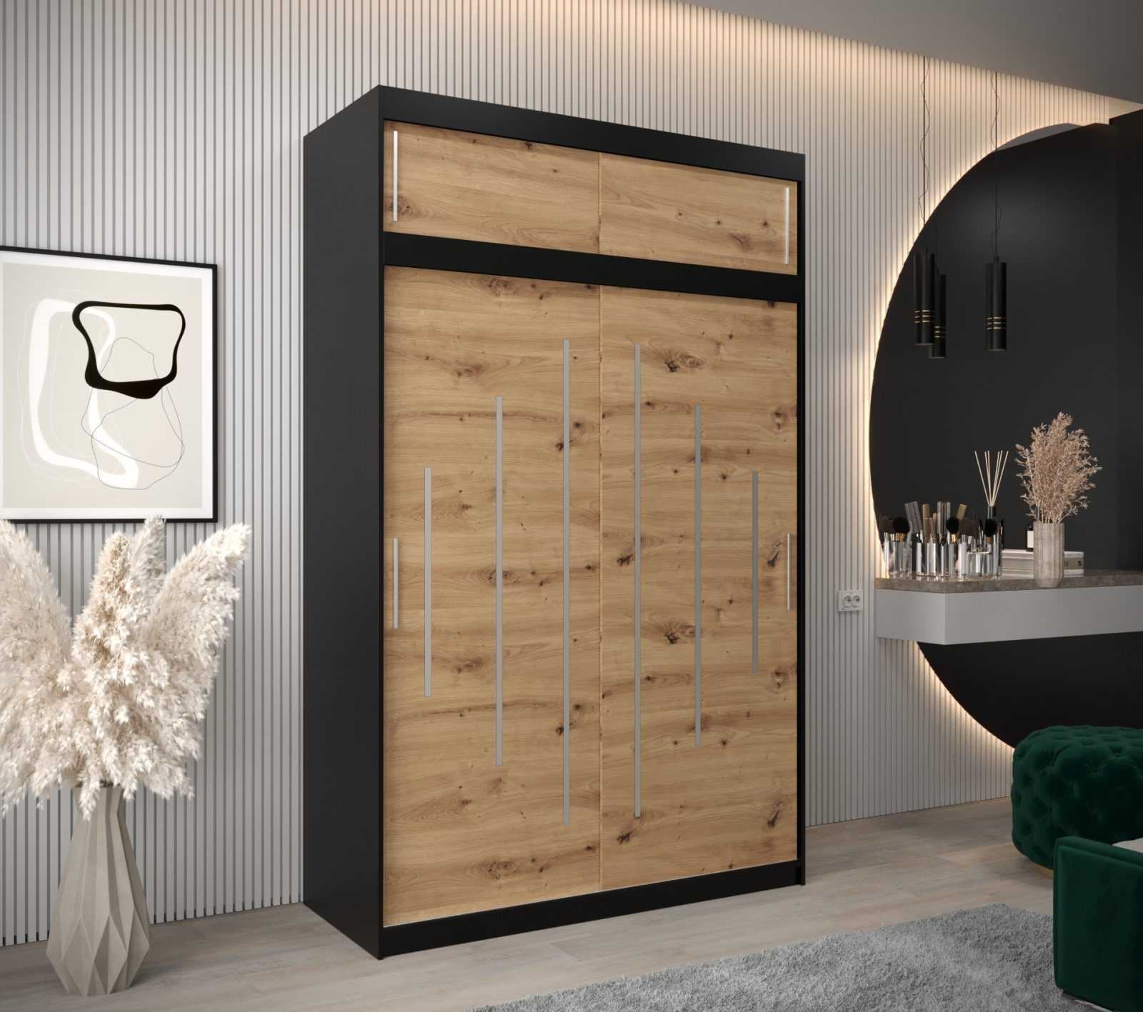 Abiks Šatní skříň Abi Y0 s nástavcem Barva: Černá