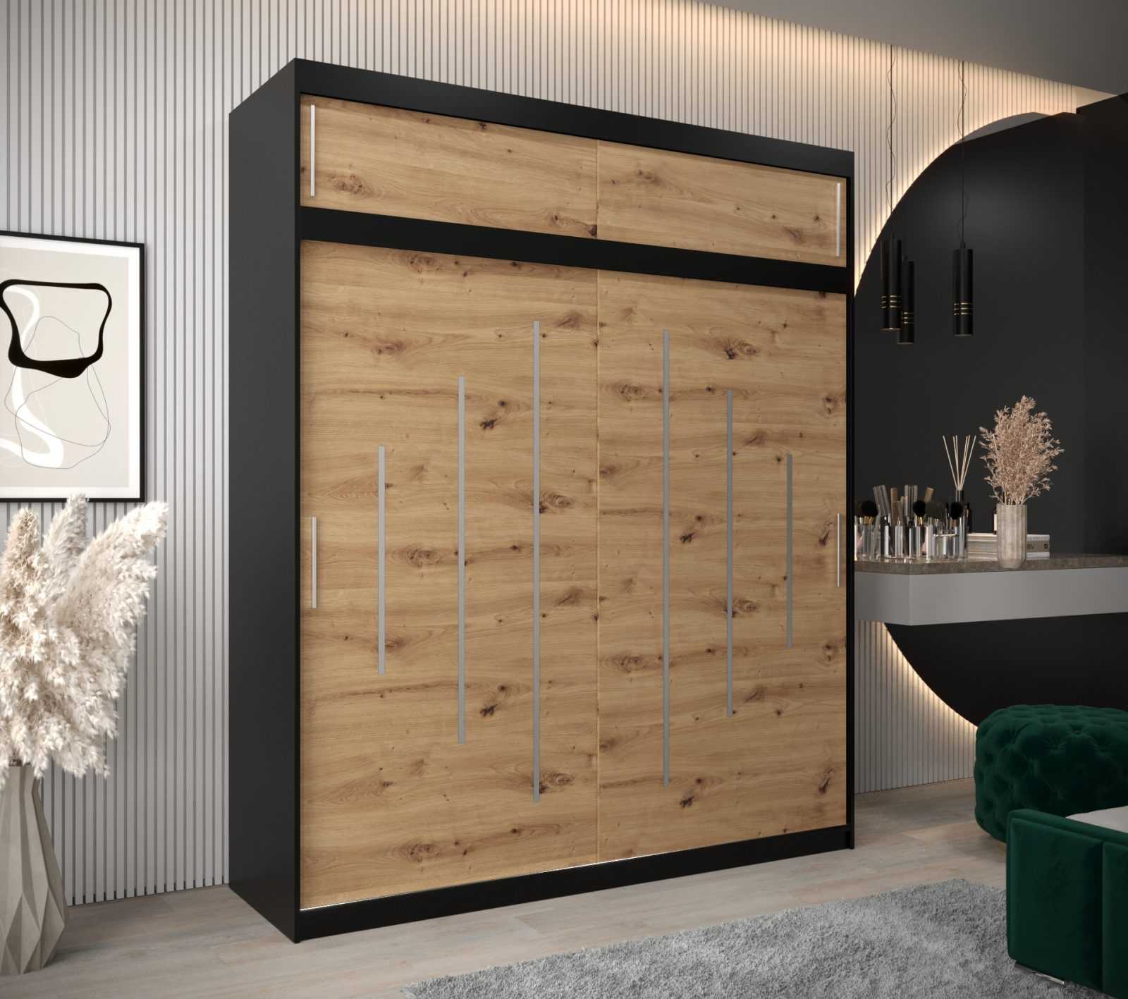 Abiks Šatní skříň Abi Y0 s nástavcem Barva: Černá