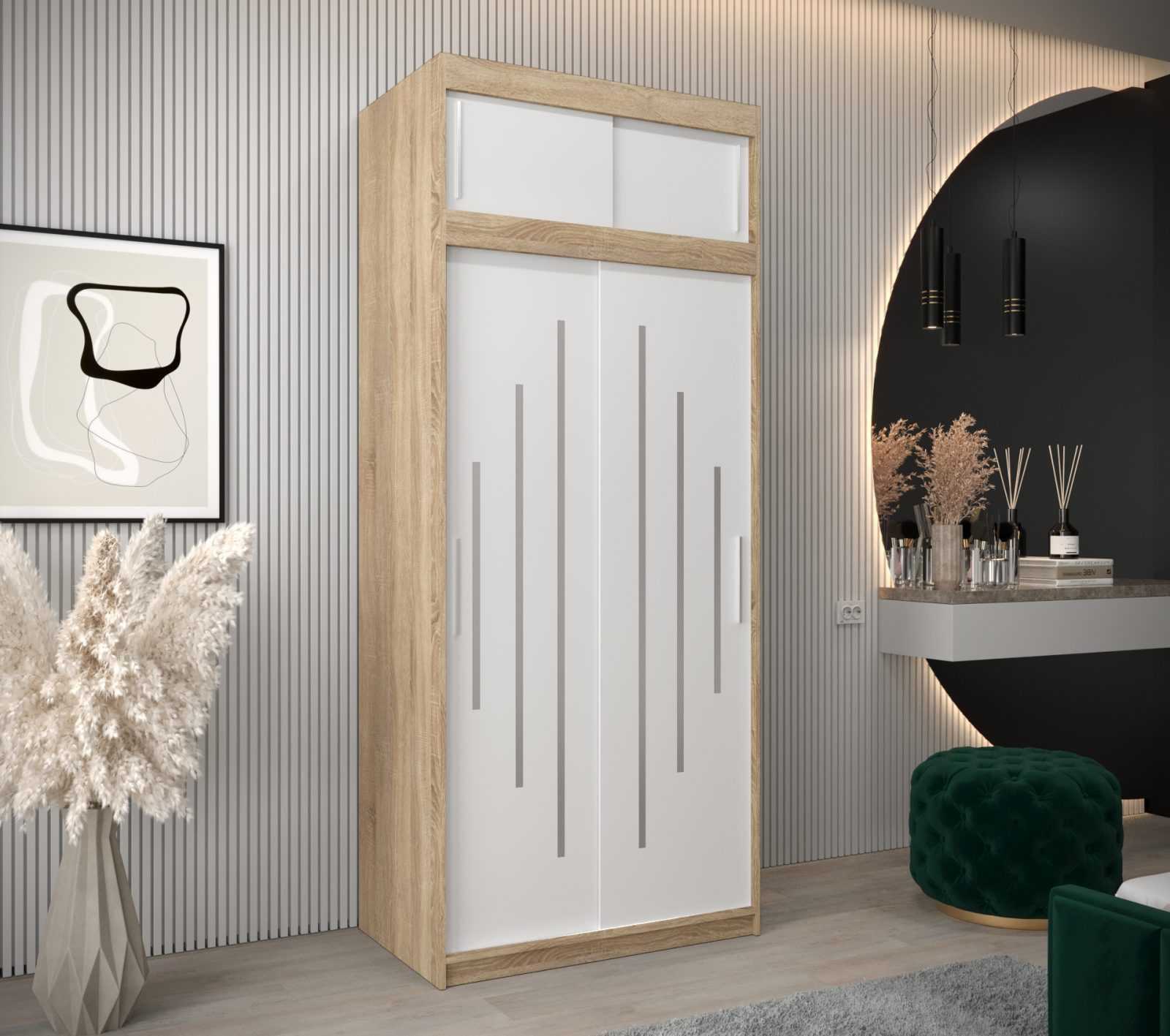 Abiks Šatní skříň Abi Y0 s nástavcem Barva: Dub - sonoma