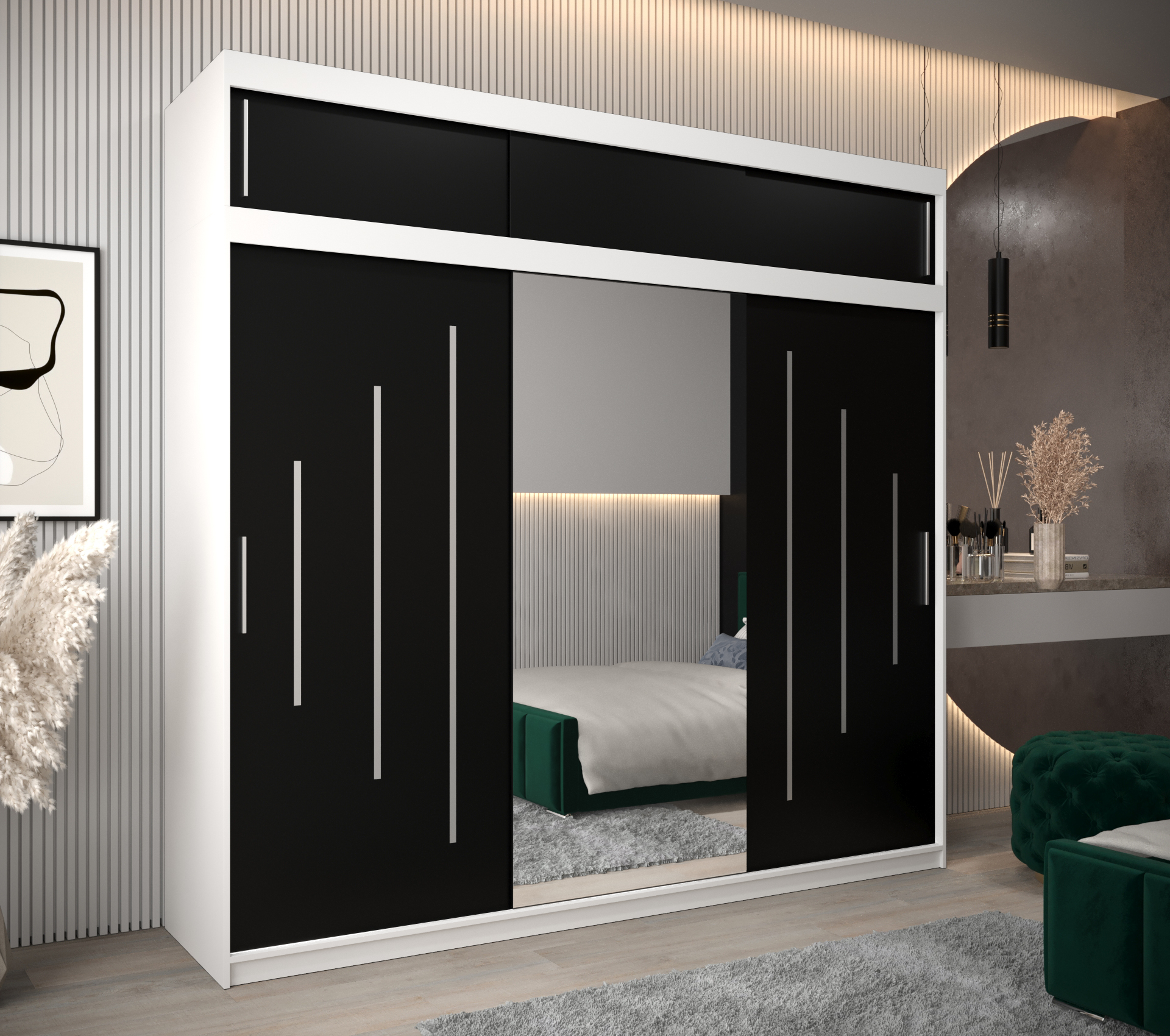 Abiks Šatní skříň Abi Y1 s nástavcem Barva: Bílá