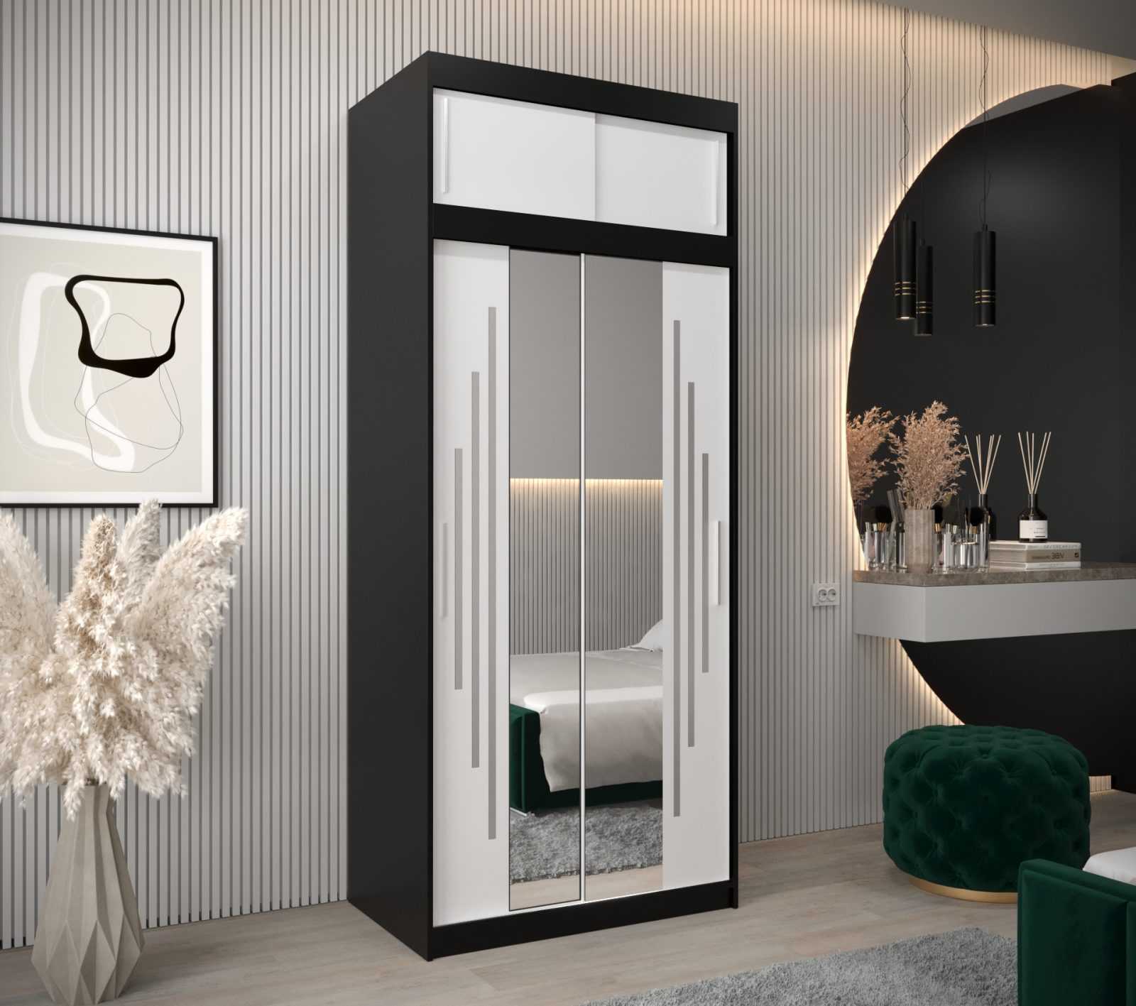 Abiks Šatní skříň Abi Y1 s nástavcem Barva: Černá