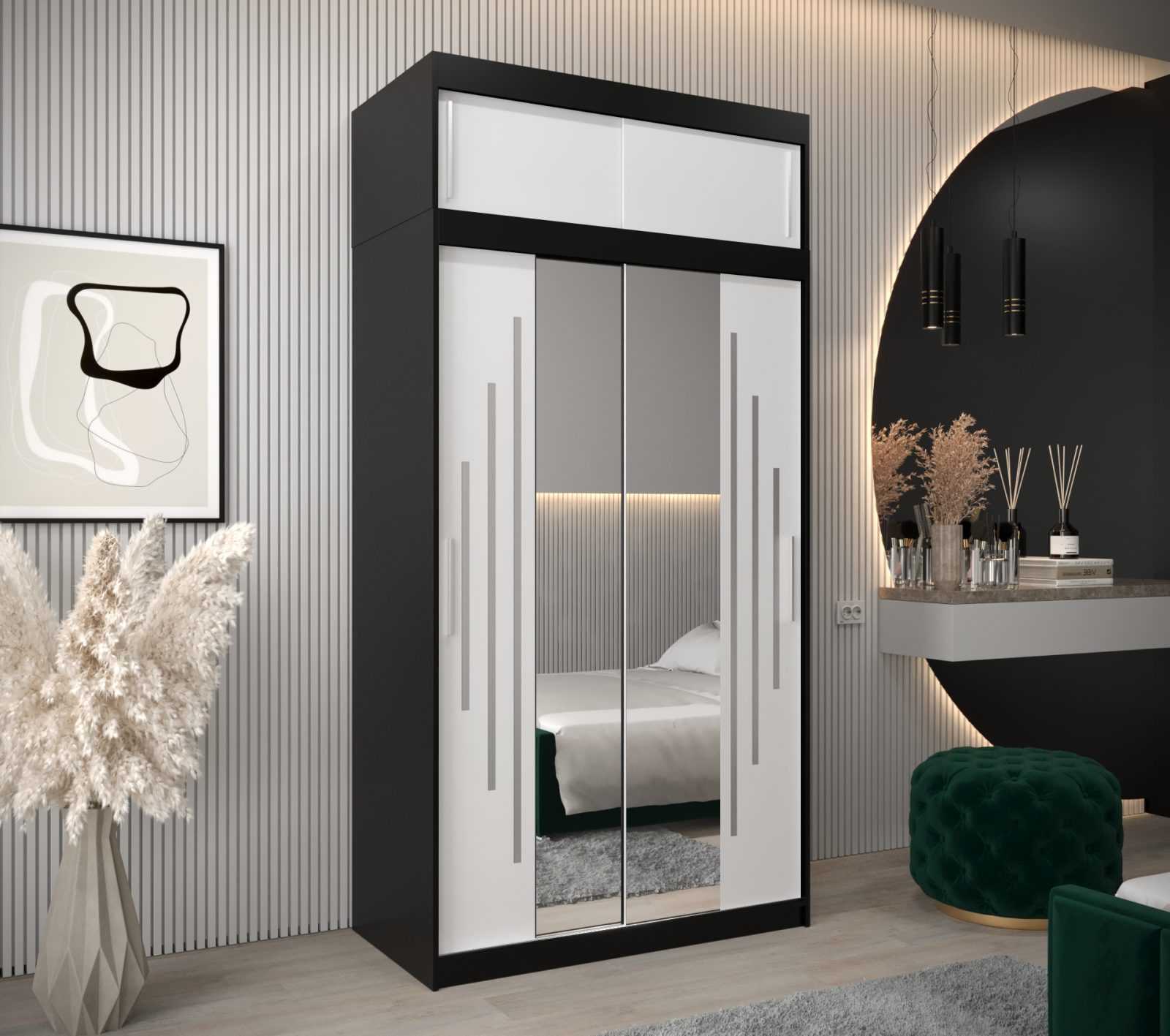 Abiks Šatní skříň Abi Y1 s nástavcem Barva: Černá