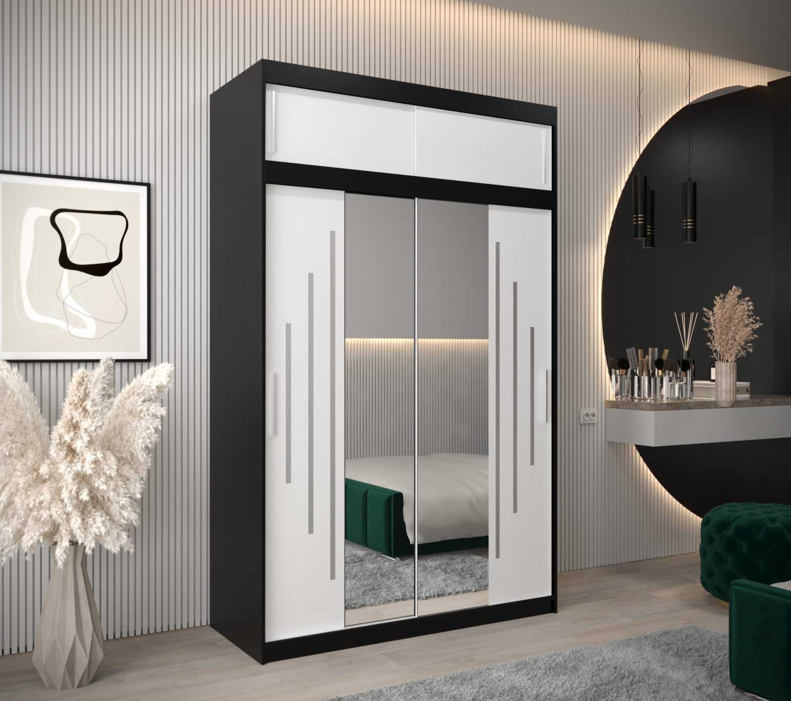 Abiks Šatní skříň Abi Y1 s nástavcem Barva: Černá