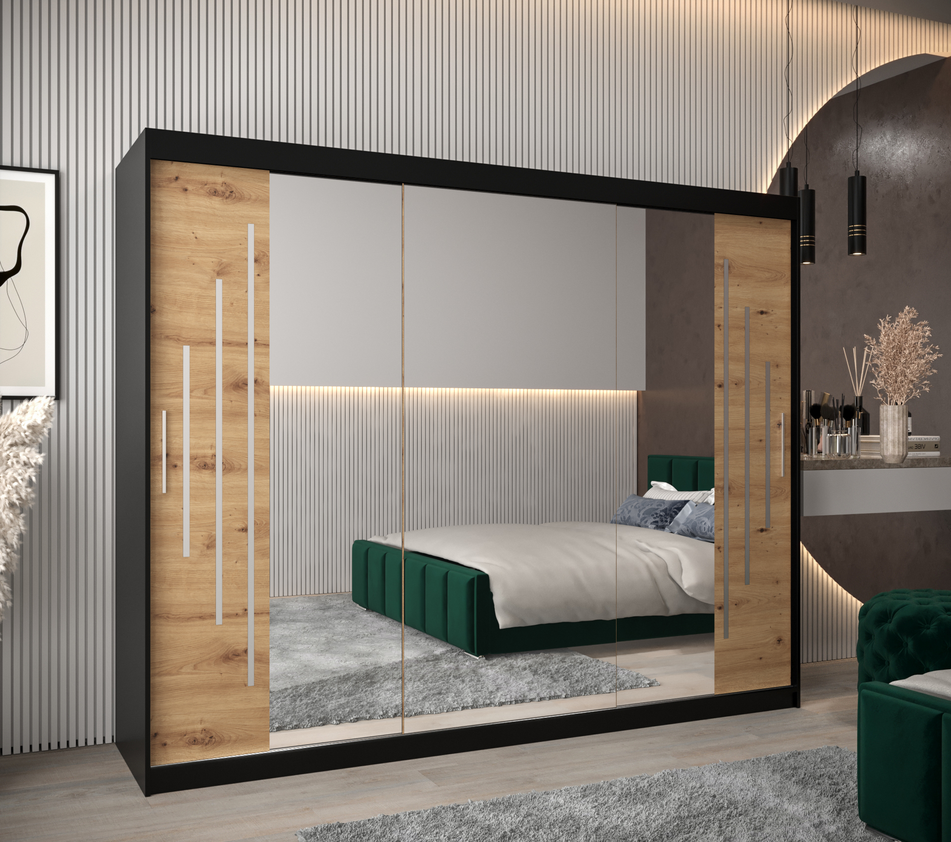 Abiks Šatní skříň Abi Y2 Barva: Černá