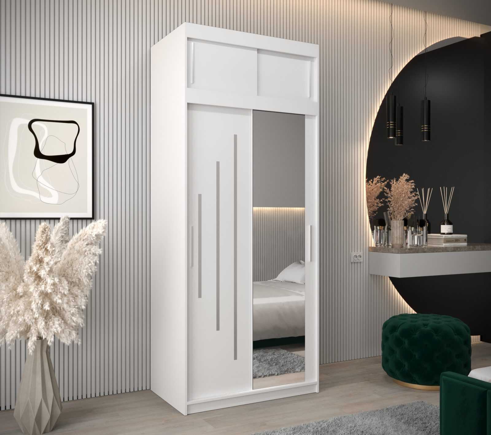 Abiks Šatní skříň Abi Y2 s nástavcem Barva: Bílá