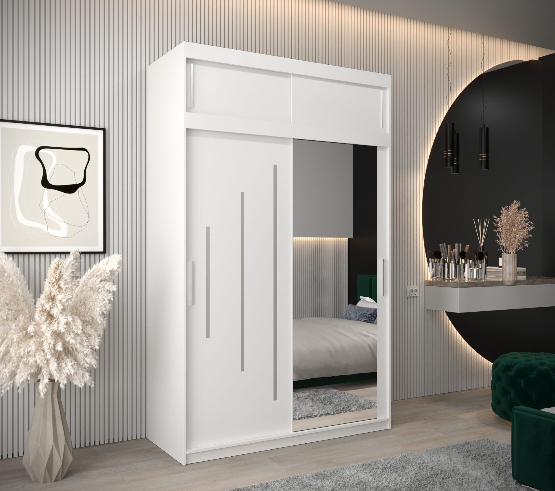 Abiks Šatní skříň Abi Y2 s nástavcem Barva: Bílá