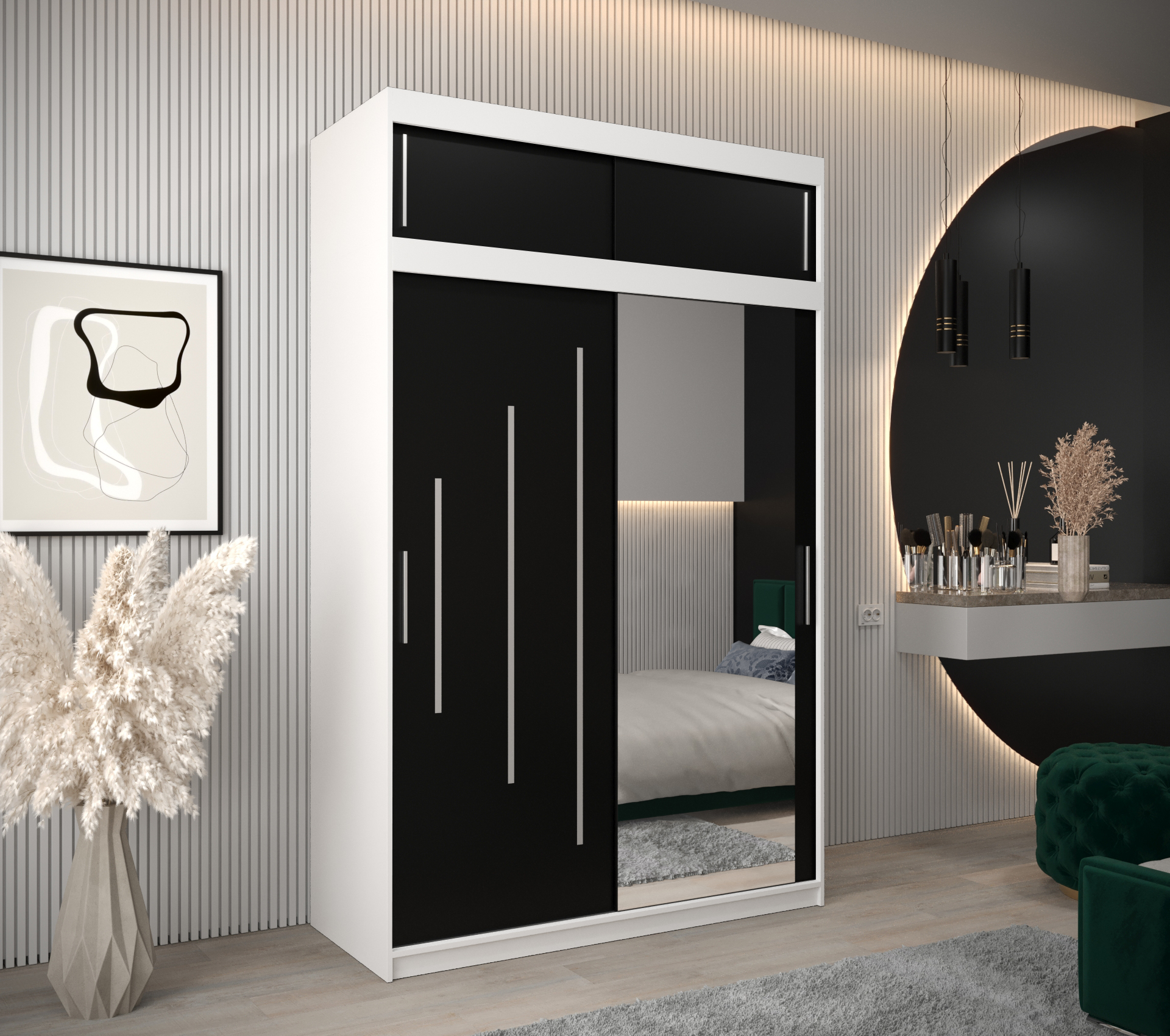 Abiks Šatní skříň Abi Y2 s nástavcem Barva: Bílá