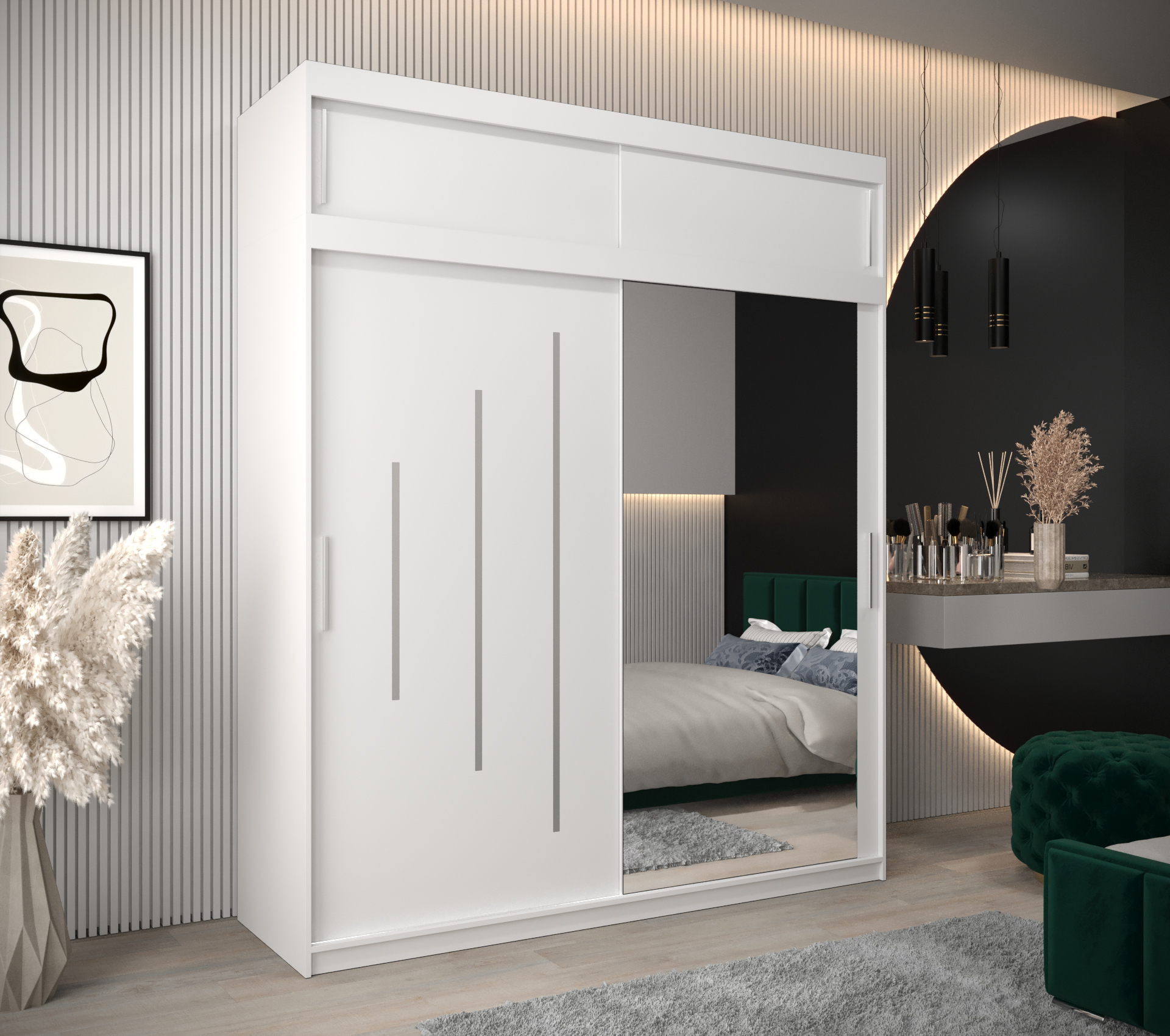 Abiks Šatní skříň Abi Y2 s nástavcem Barva: Bílá