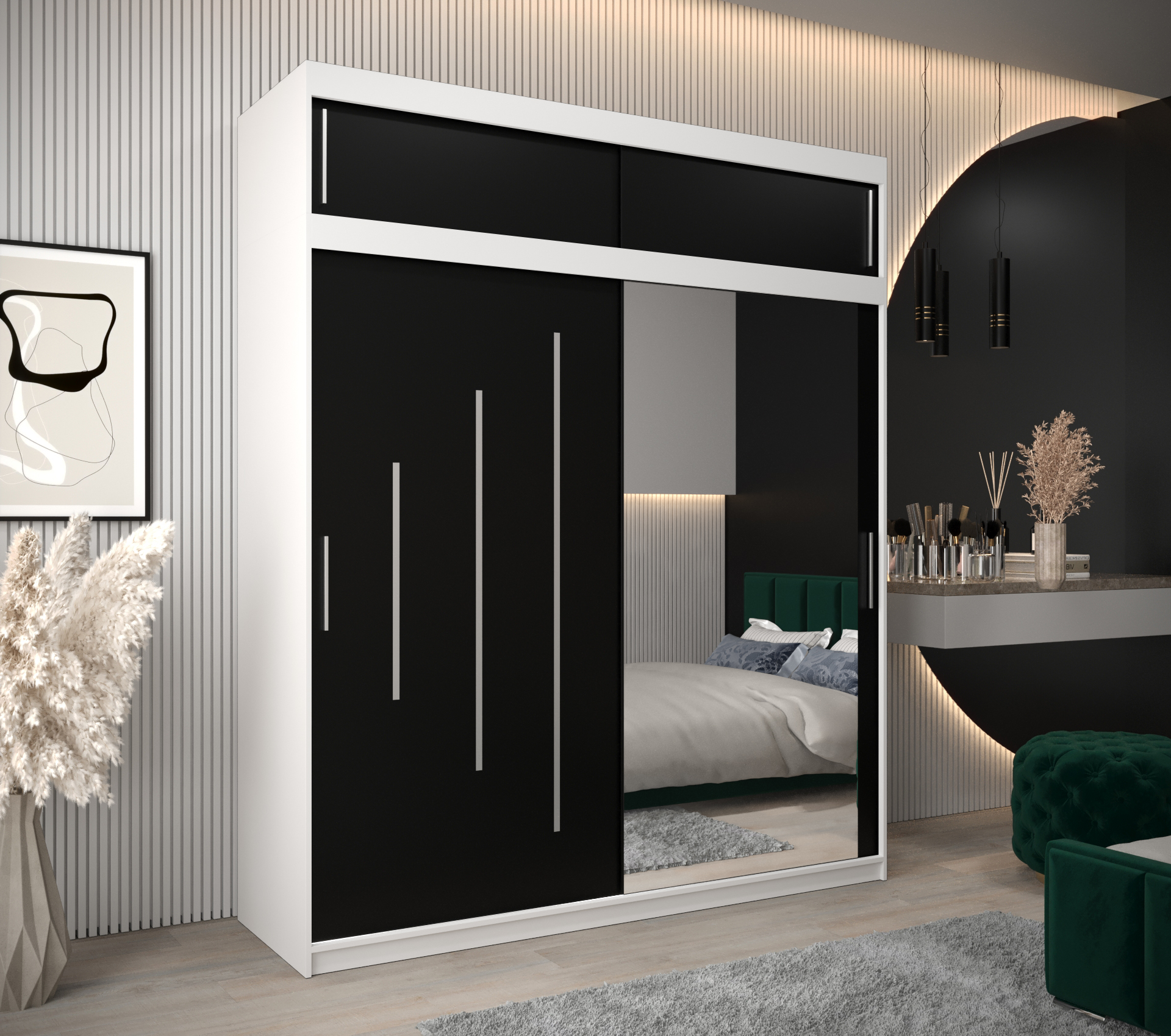 Abiks Šatní skříň Abi Y2 s nástavcem Barva: Bílá