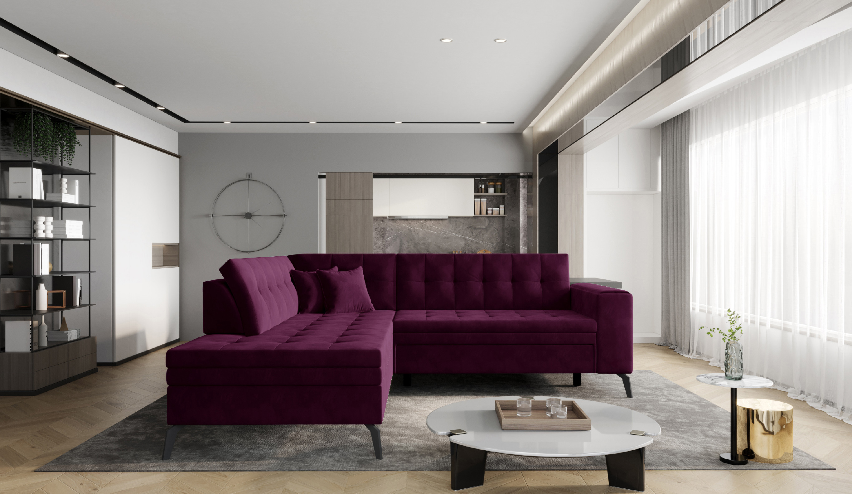 Eltap Sedací souprava Lanvin -  velvetmat 25 Provedení: Levá varianta