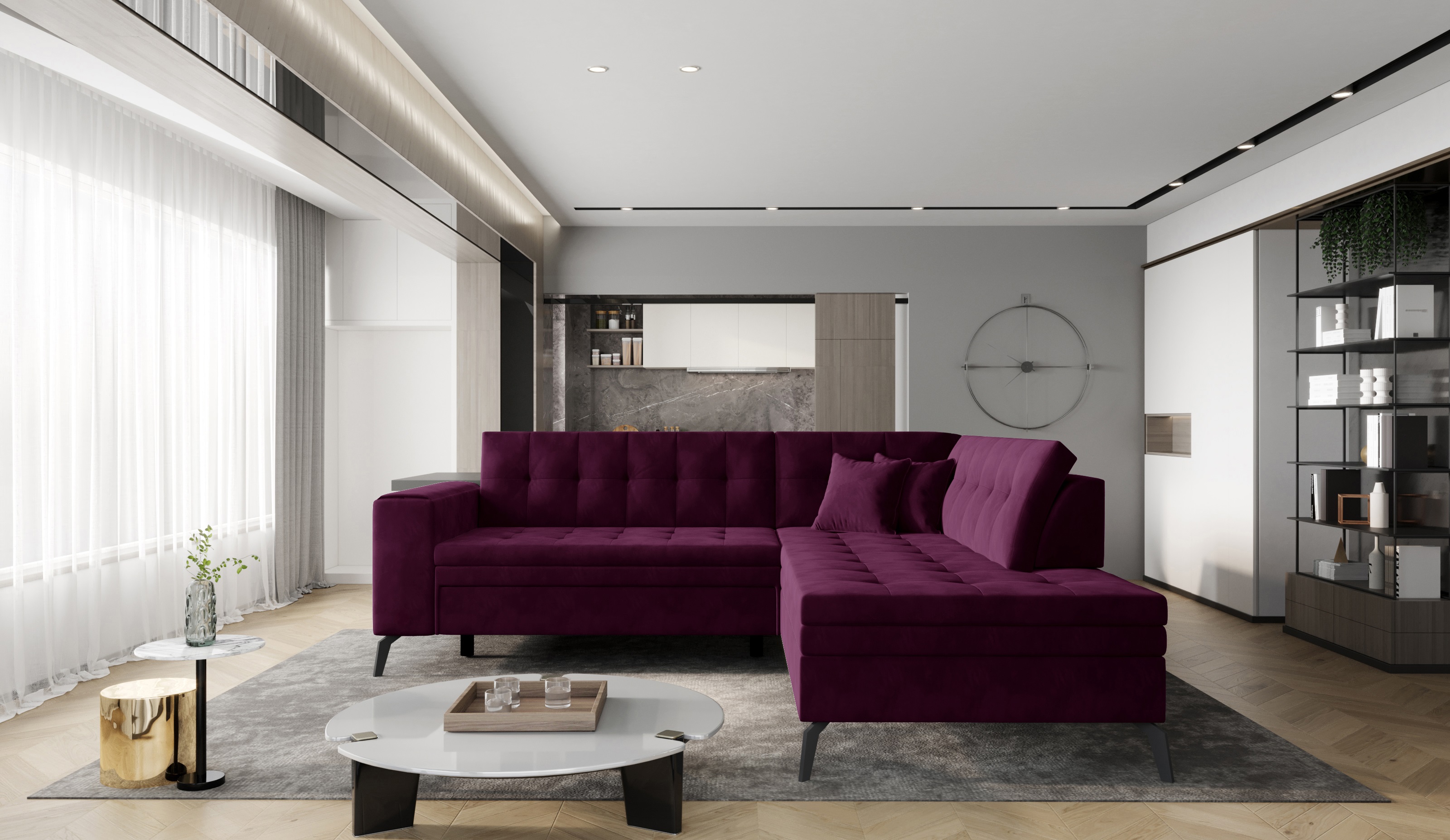 Eltap Sedací souprava Lanvin -  velvetmat 25 Provedení: Pravá varianta