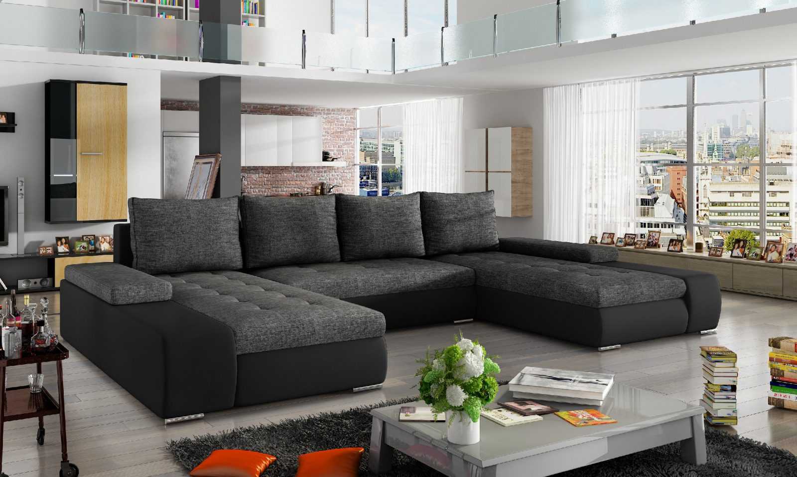 Eltap Sedací souprava Marino látka: Sawana 05/ Soft 011 black